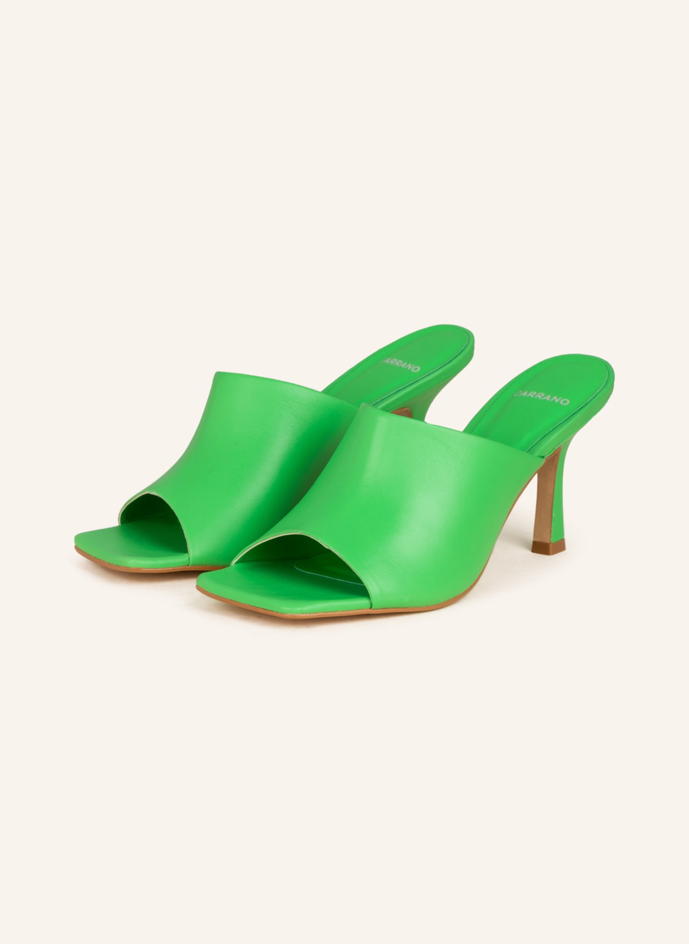 CARRANO Mules, Color: LIGHT GREEN (Image 1)