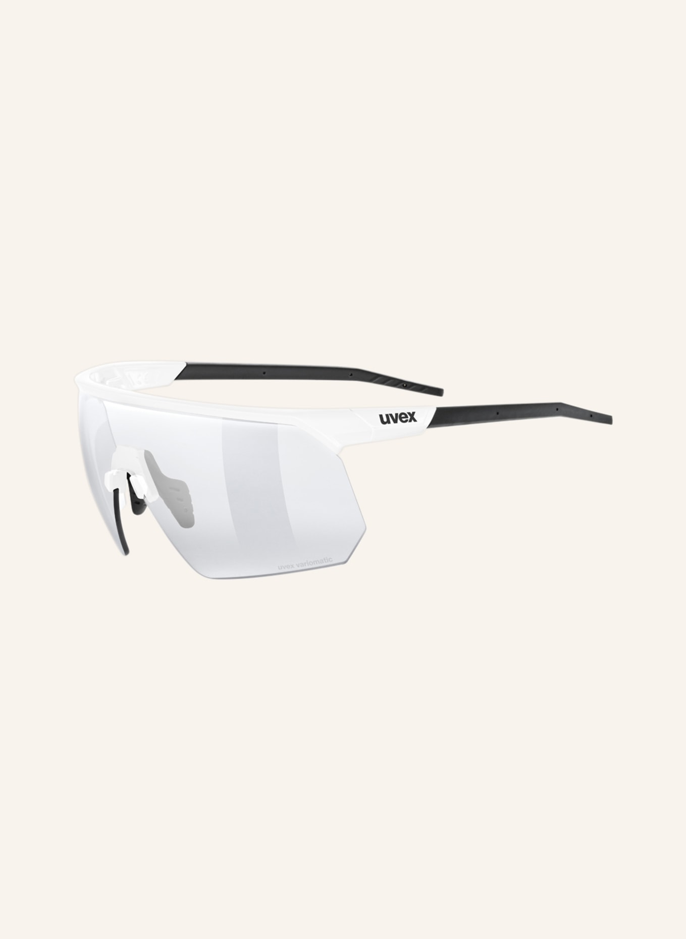 uvex Cycling glasses PACE ONE V, Color: 01357 - WHITE/ TRANSPARENT MIRRORED (Image 1)