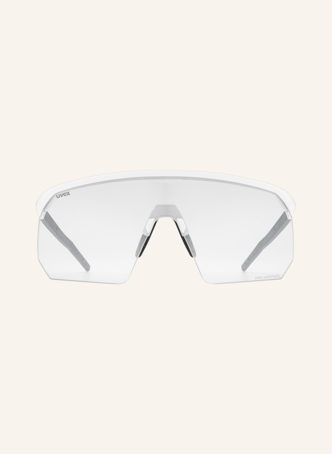 uvex Cycling glasses PACE ONE V, Color: 01357 - WHITE/ TRANSPARENT MIRRORED (Image 2)