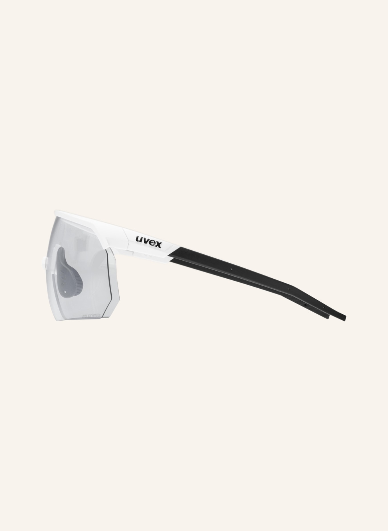 uvex Cycling glasses PACE ONE V, Color: 01357 - WHITE/ TRANSPARENT MIRRORED (Image 3)
