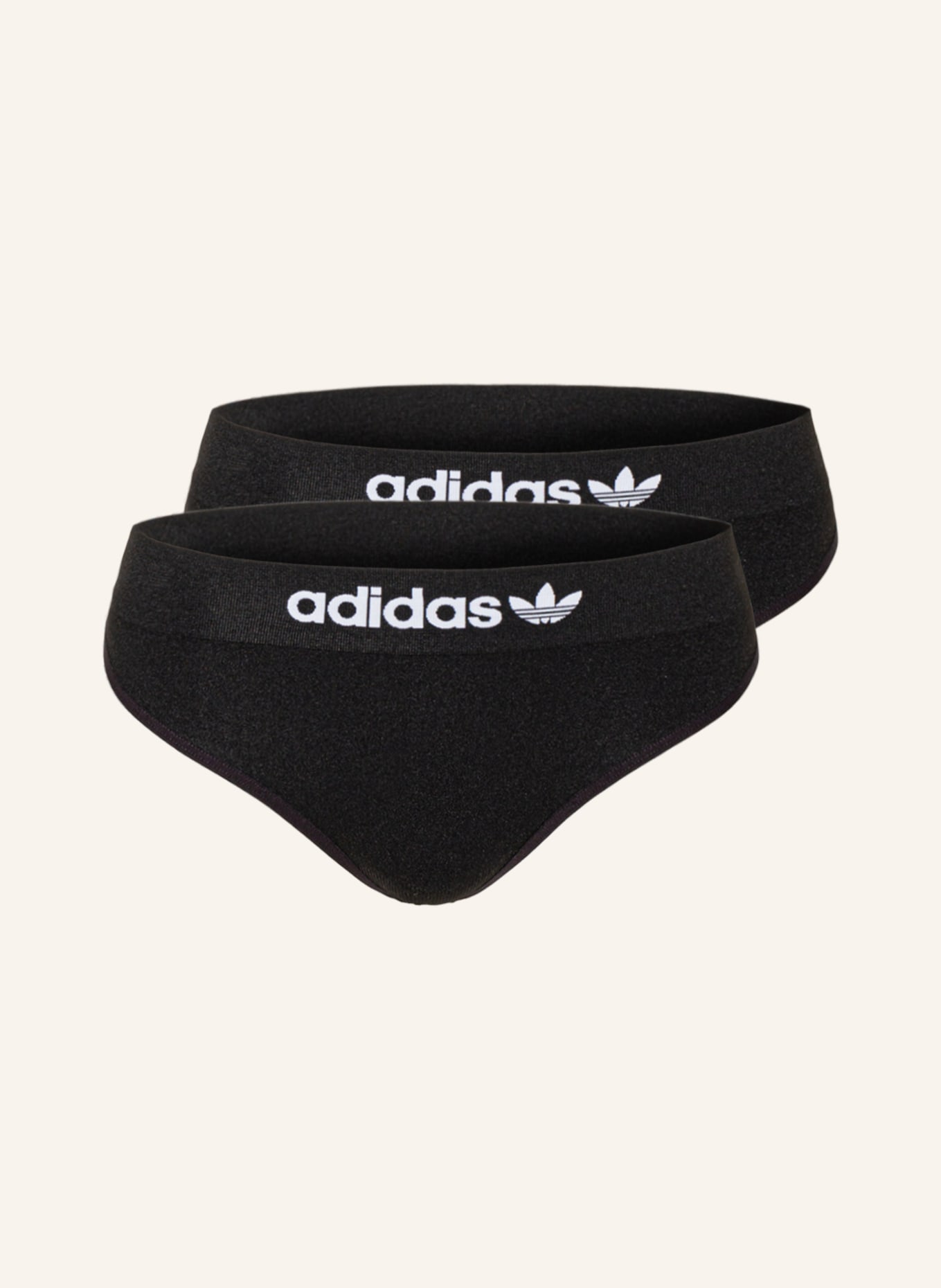 adidas Originals 2-pack thongs in black