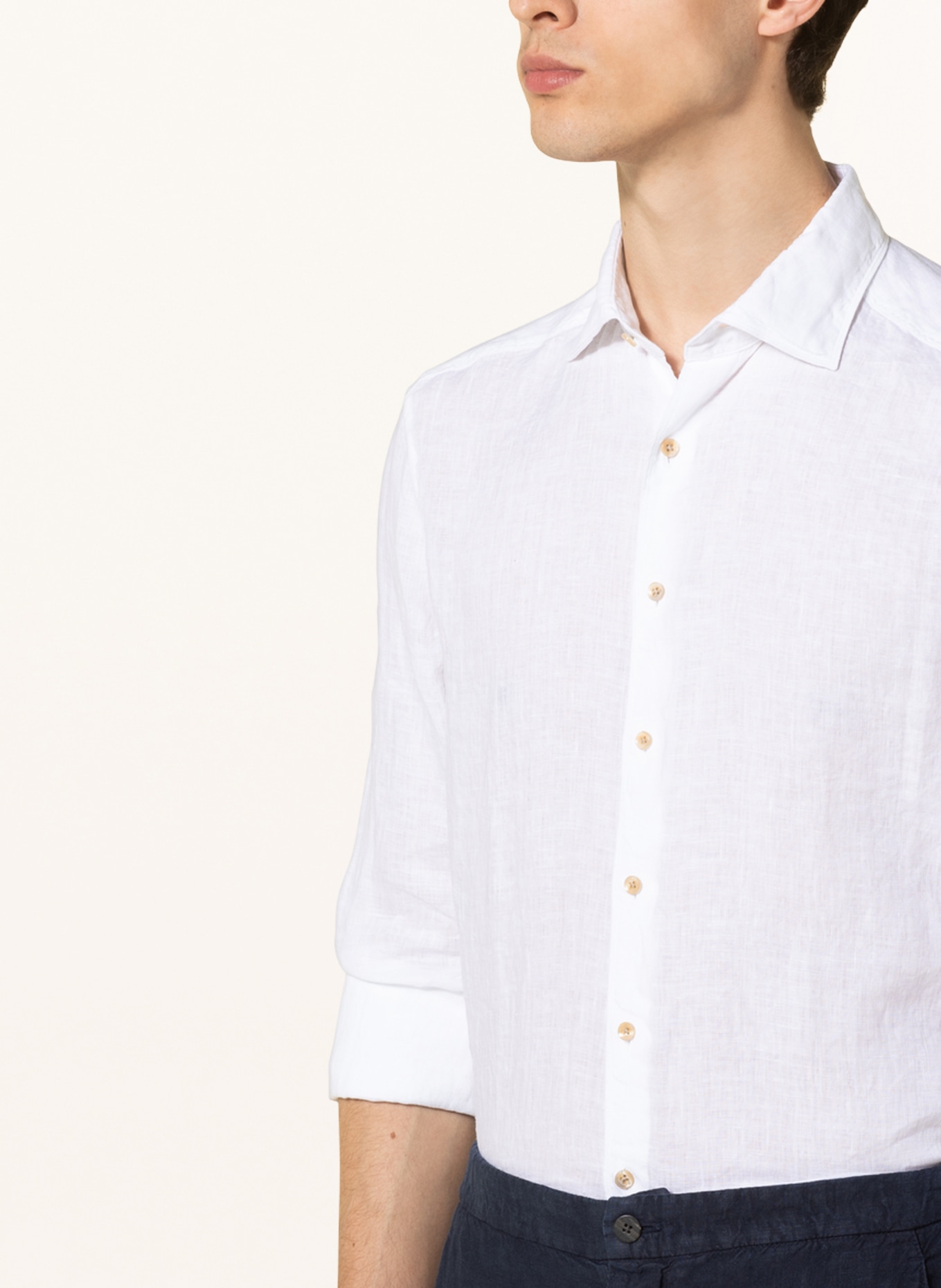 Stenströms Linen shirt slim fit, Color: WHITE (Image 4)