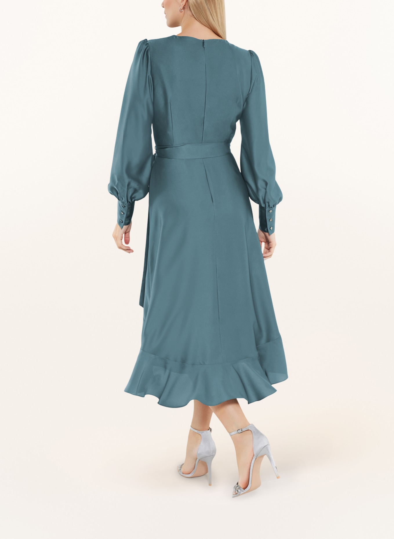 SWING Cocktail dress in wrap look, Color: BLUE (Image 3)