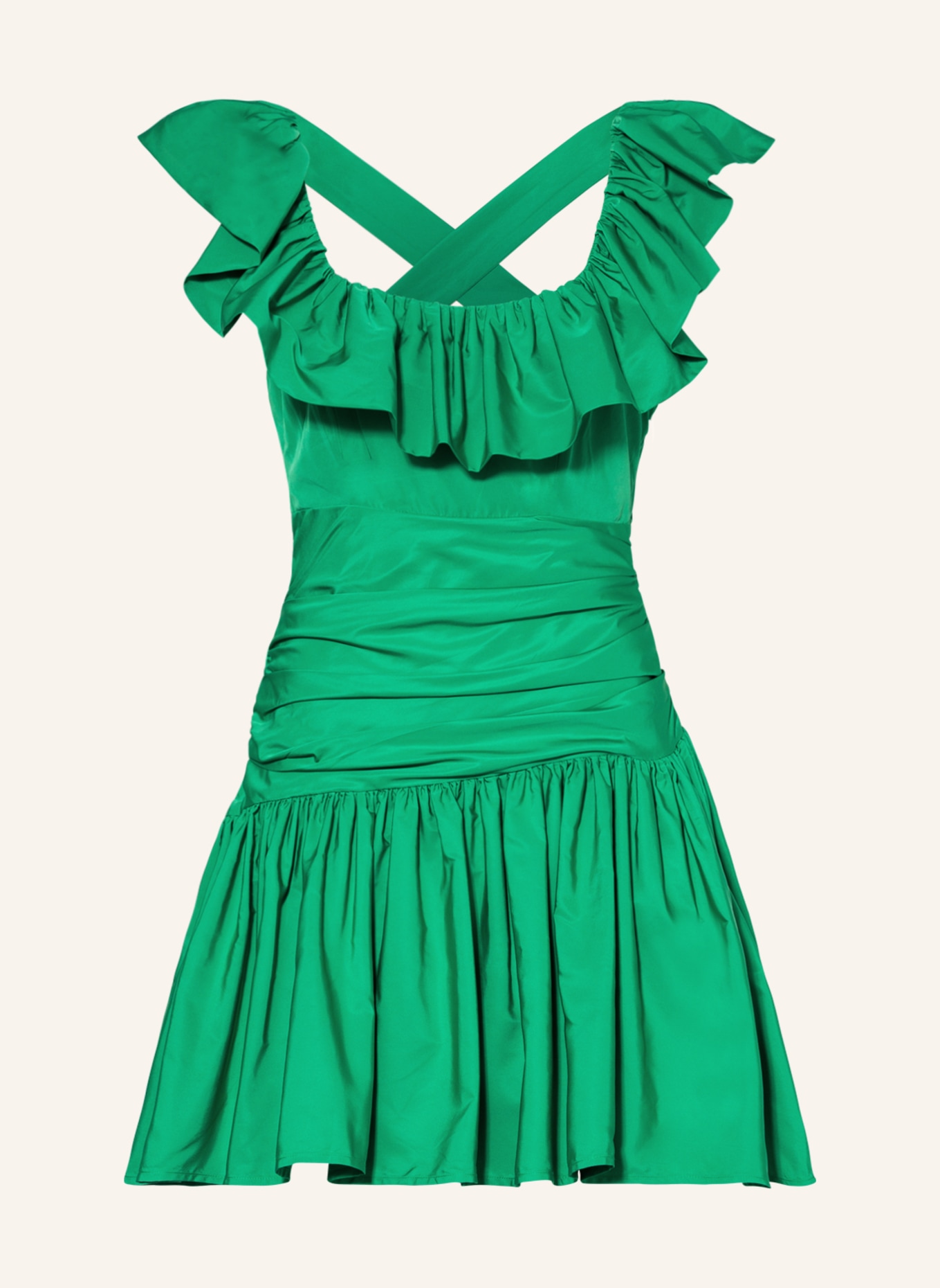 ALÉMAIS Kleid DORIA mit Volants, Farbe: GRÜN (Bild 1)