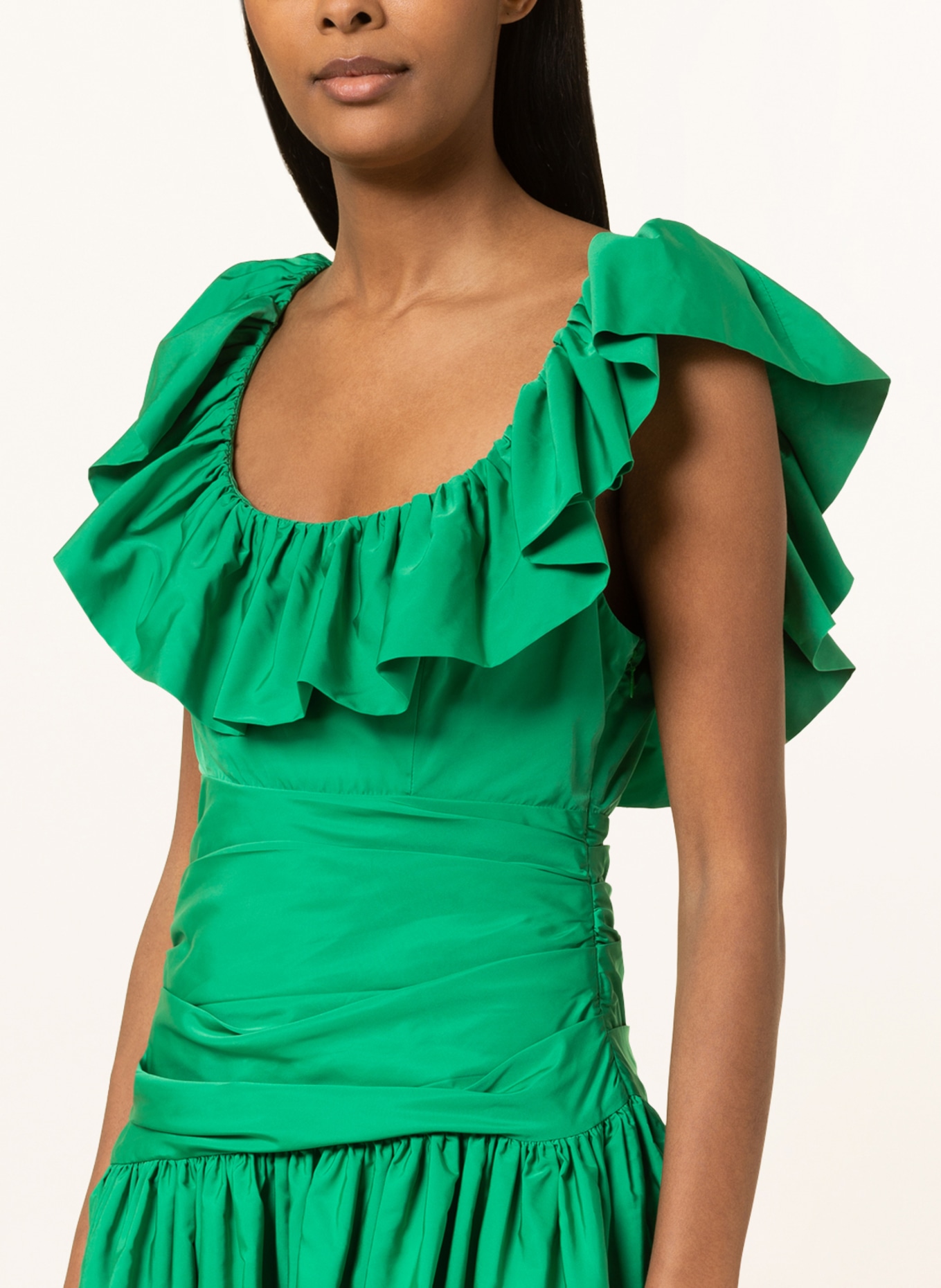 ALÉMAIS Kleid DORIA mit Volants, Farbe: GRÜN (Bild 4)
