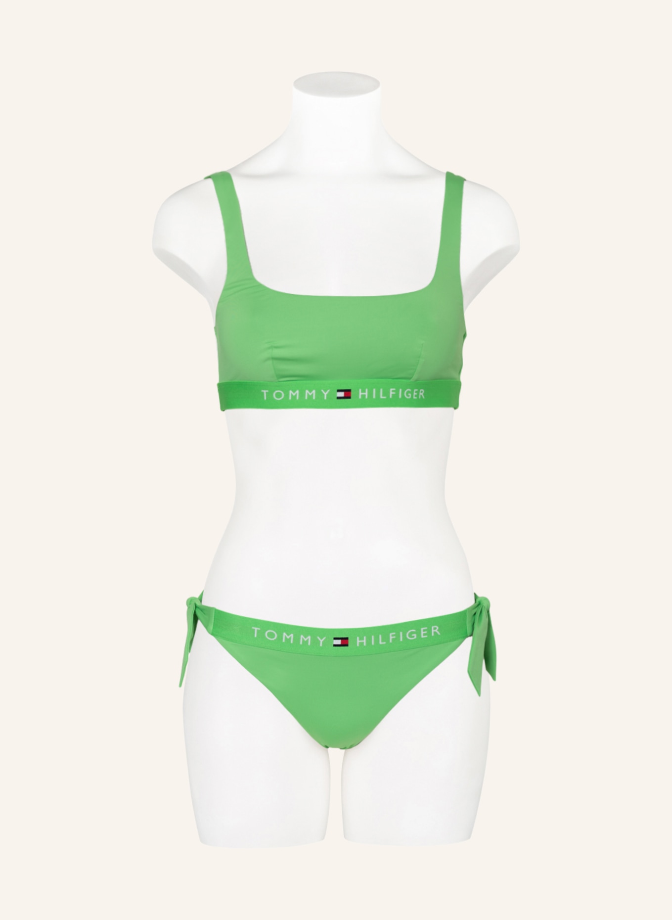 TOMMY HILFIGER Bralette bikini top, Color: LIGHT GREEN (Image 2)