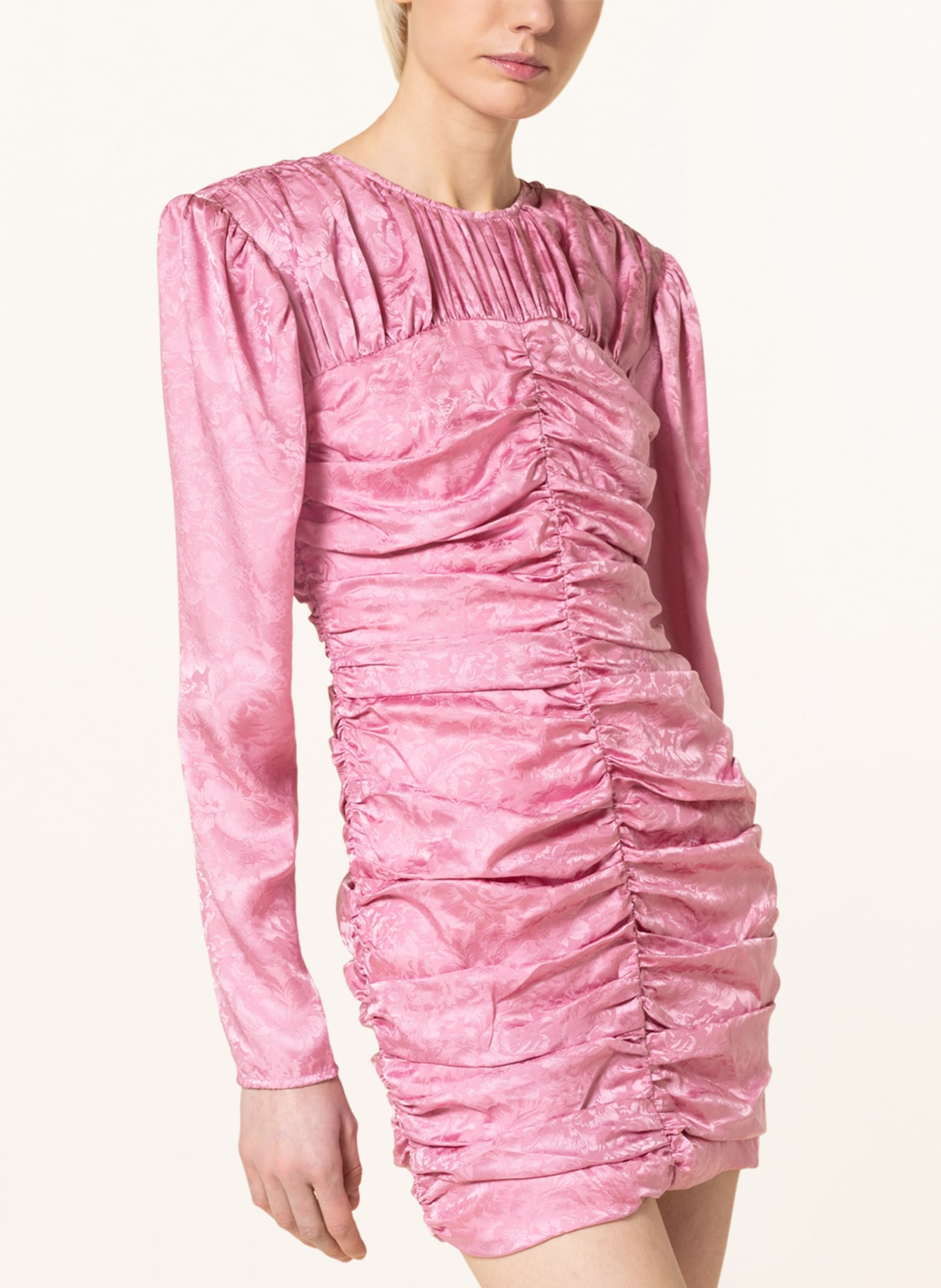 the garment Silk dress TOULOUSE, Color: PINK (Image 4)