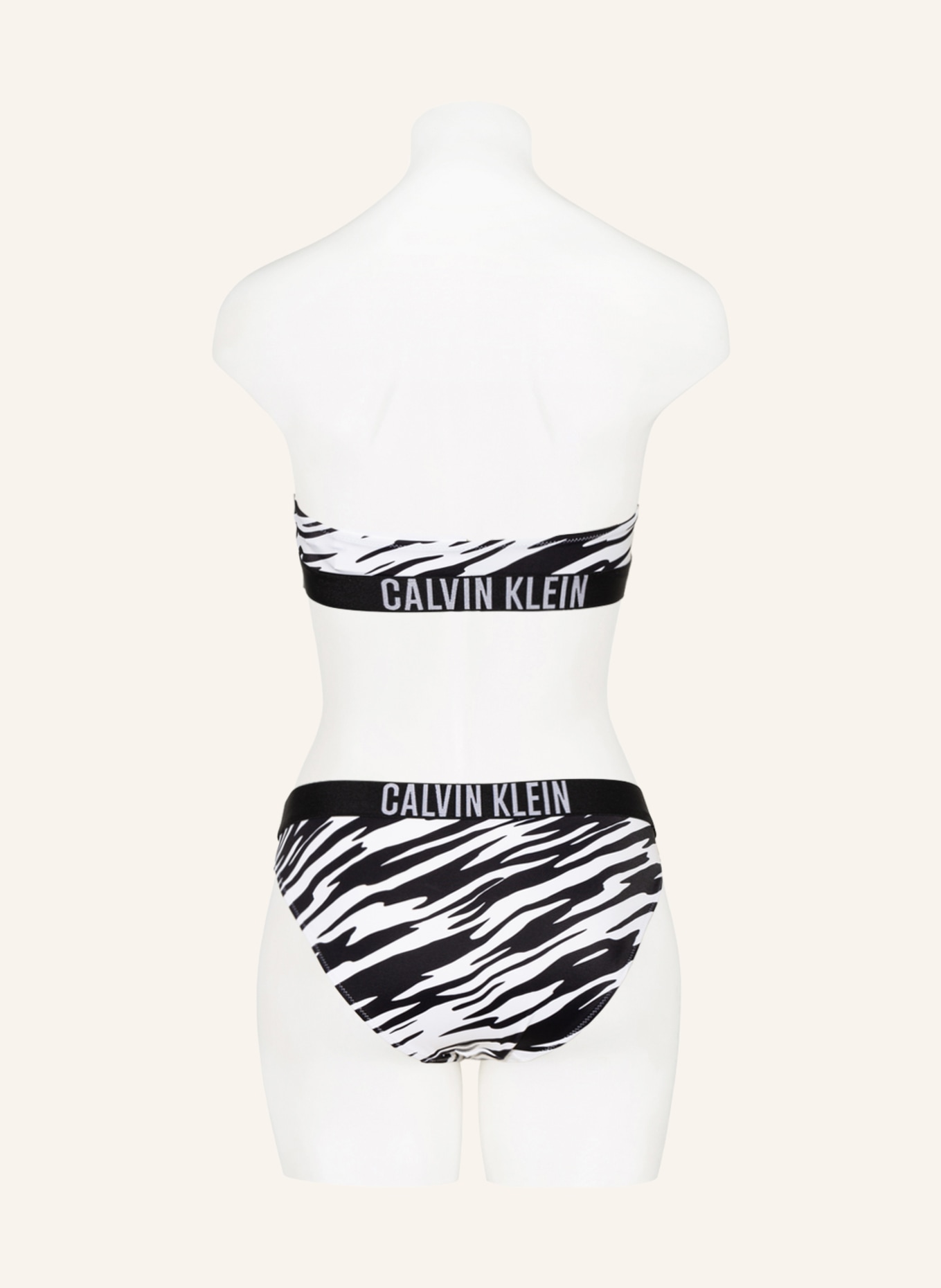 Calvin Klein Bandeau-Bikini-Top INTENSE POWER, Farbe: SCHWARZ/ WEISS (Bild 5)