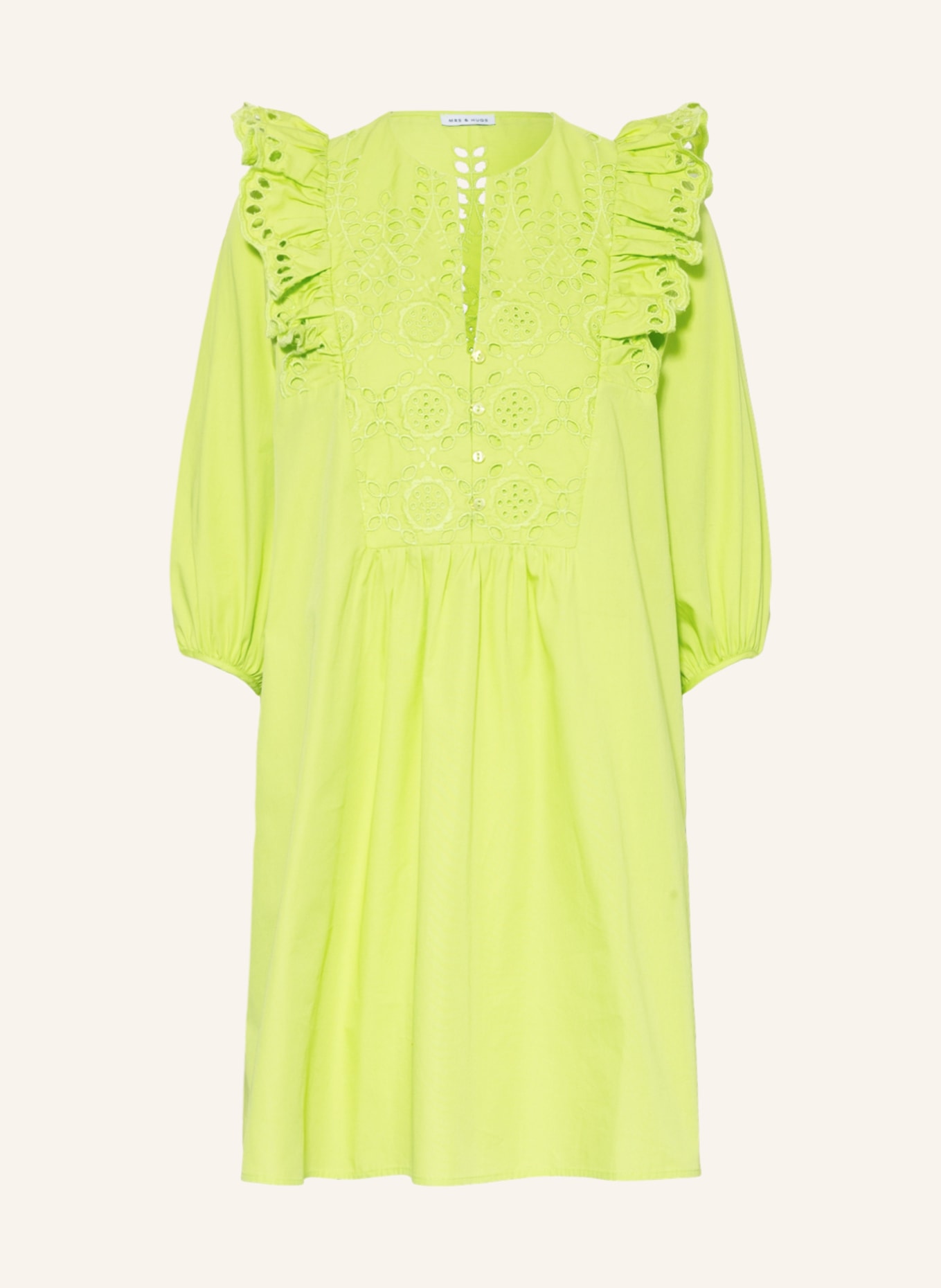 MRS & HUGS Dress with lace, Color: LIGHT GREEN (Image 1)