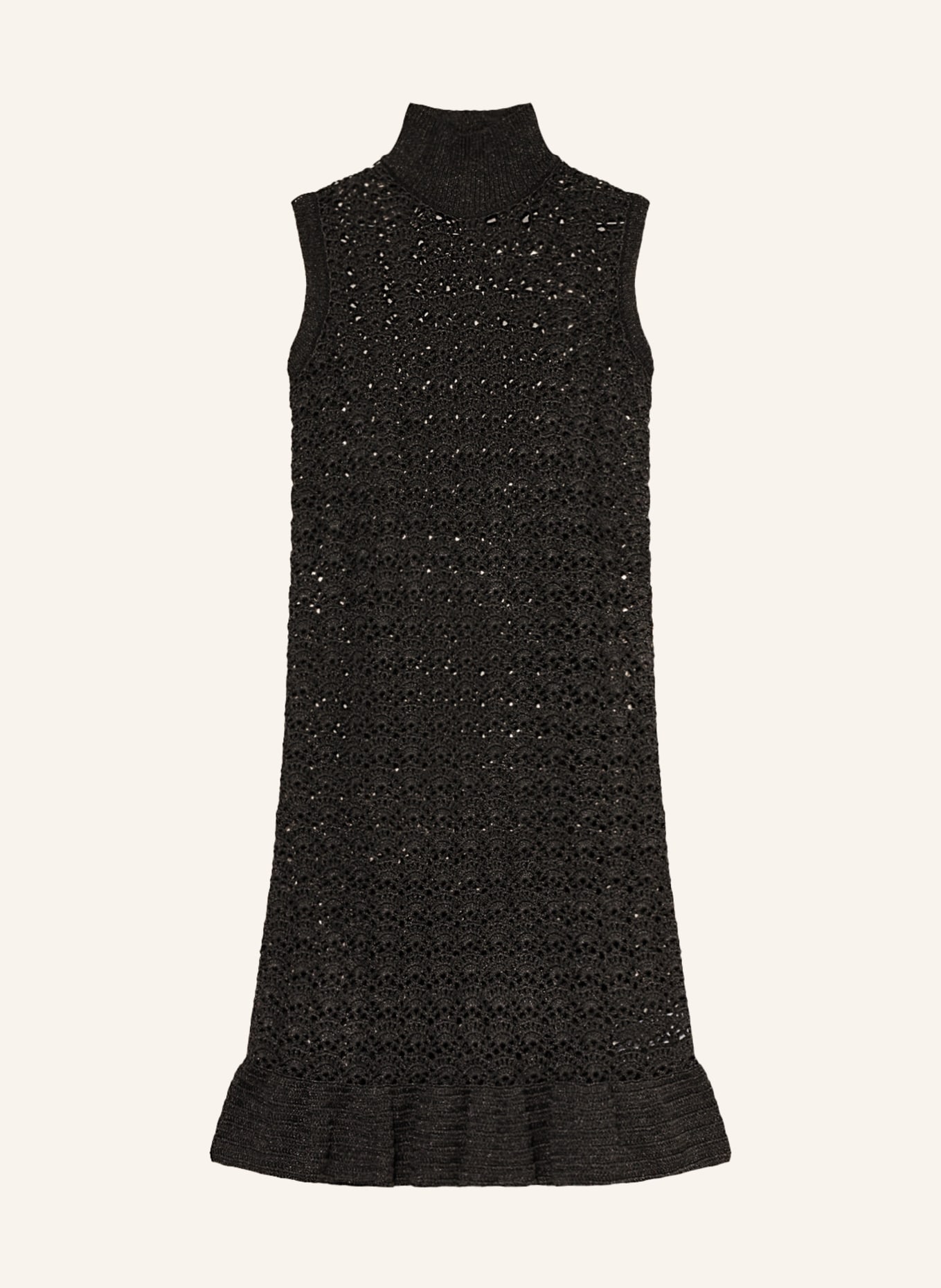 GANNI Knit dress with glitter thread, Color: BLACK (Image 1)