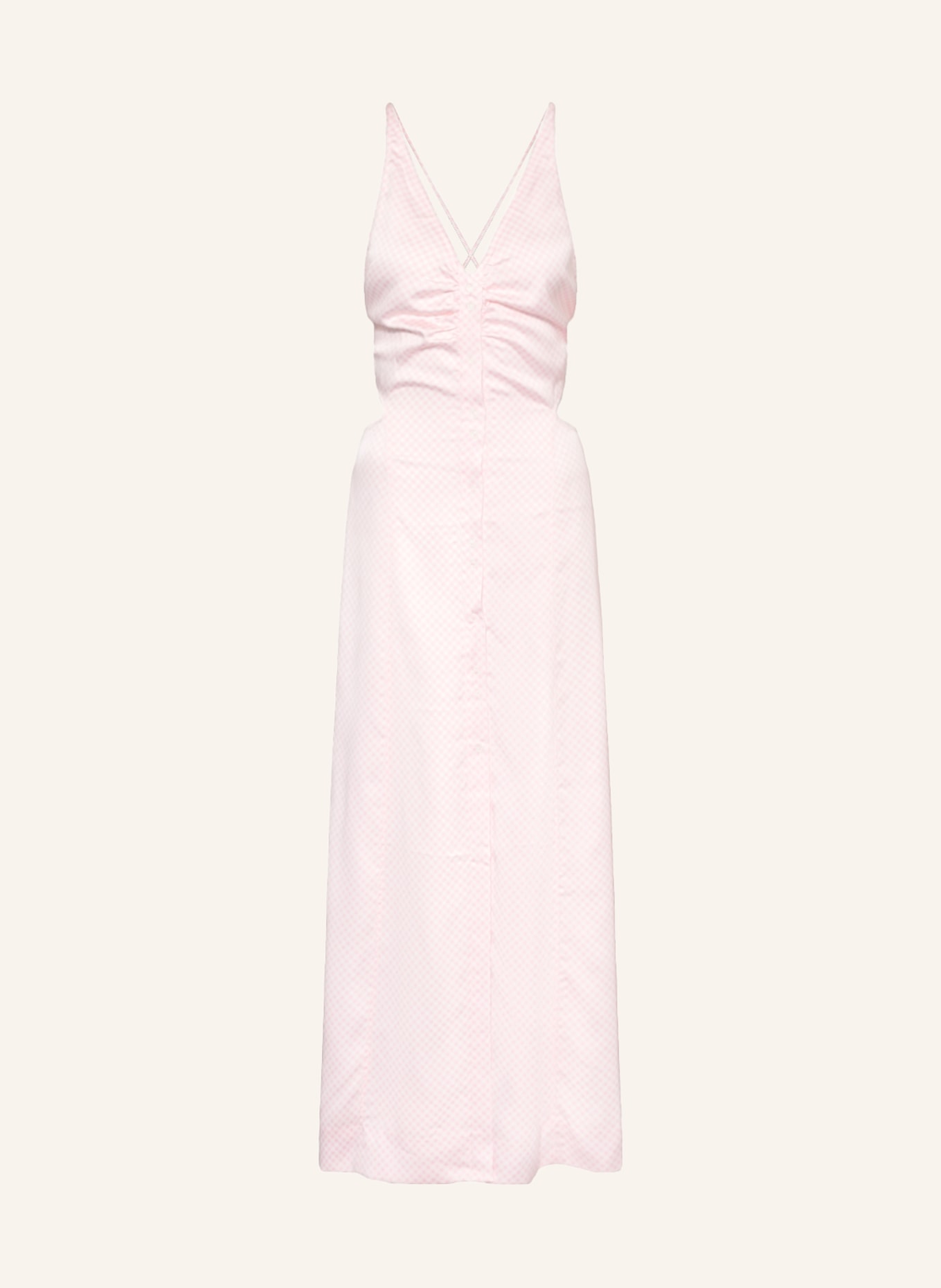 GANNI Dress with cut-outs, Color: PINK/ LIGHT PINK/ WHITE (Image 1)