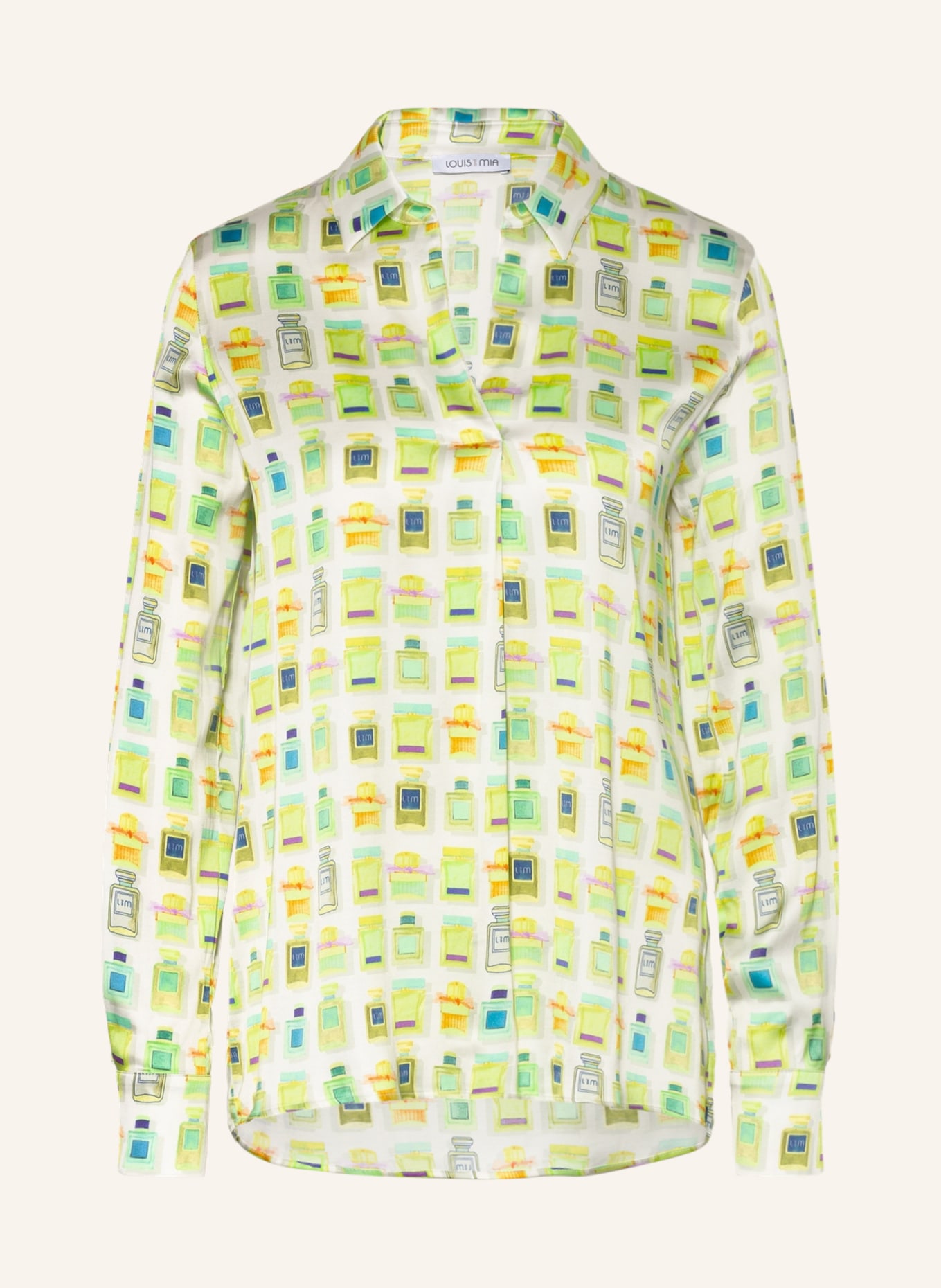 LOUIS and MIA Shirt blouse, Color: LIGHT GREEN/ WHITE (Image 1)