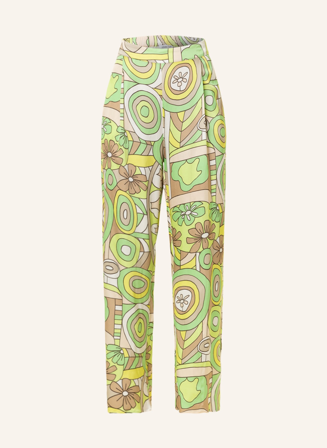 LOUIS and MIA Wide leg trousers, Color: LIGHT GREEN/ YELLOW/ WHITE (Image 1)