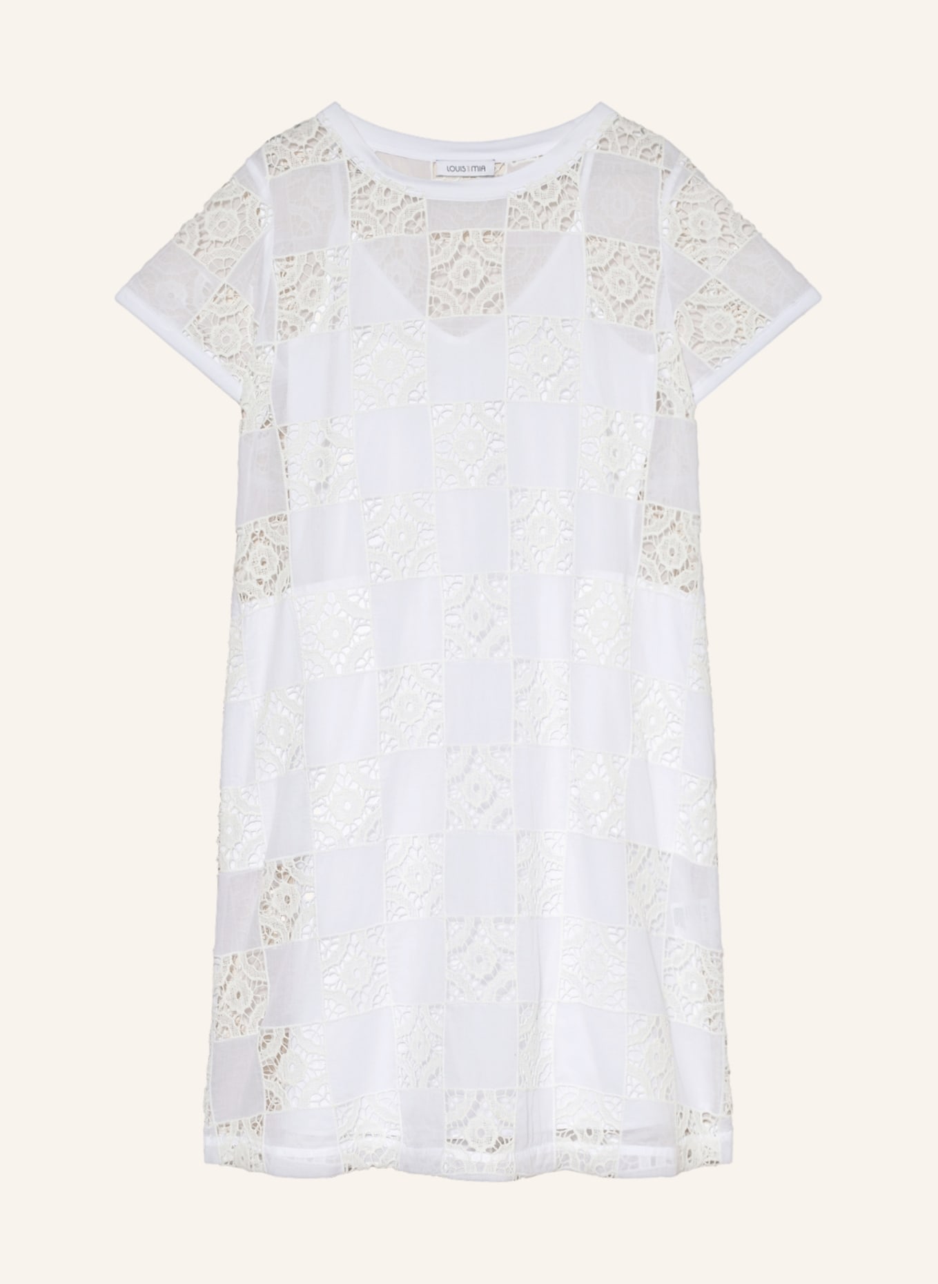 LOUIS and MIA Dress with lace, Color: WHITE (Image 1)