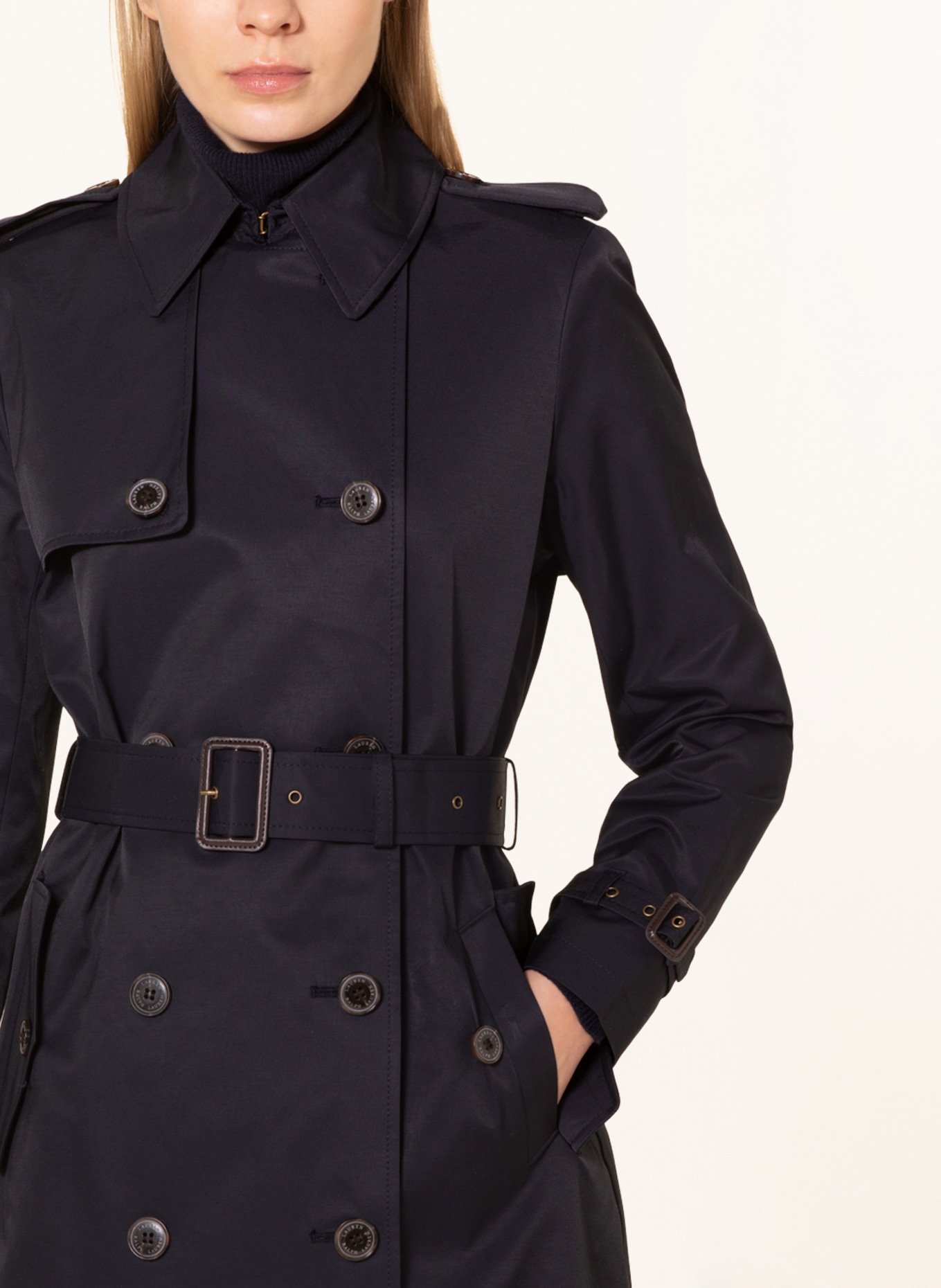 Ralph lauren discount trench coat black