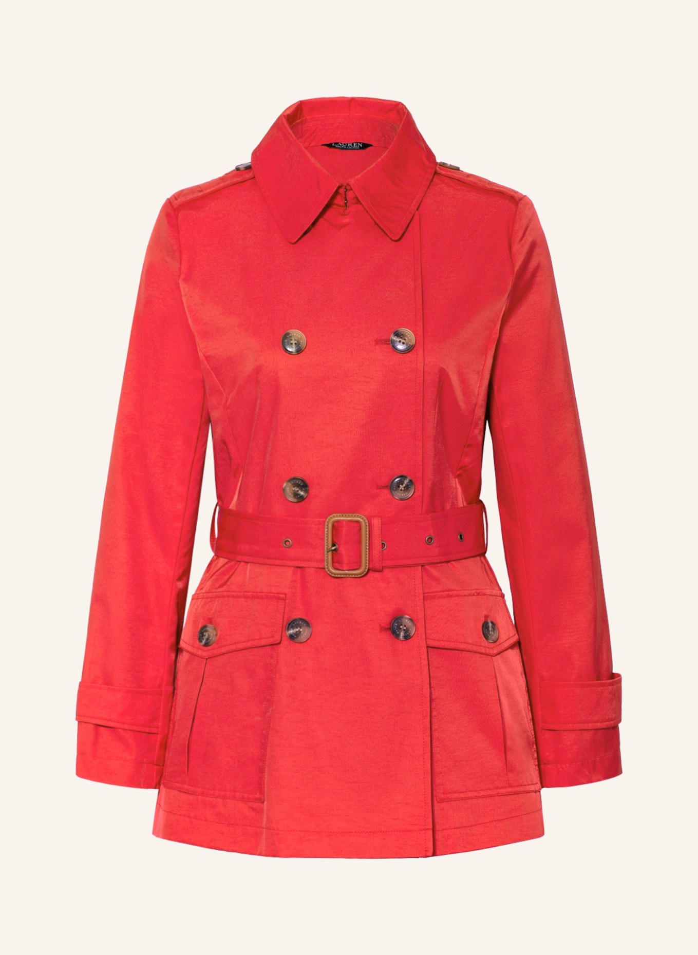 Ralph lauren red trench coat online