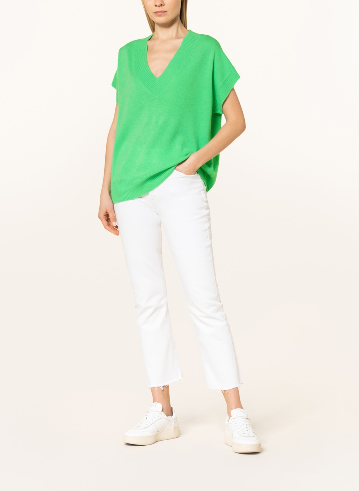 ALLUDE Sweater vest with cashmere, Color: GREEN (Image 2)