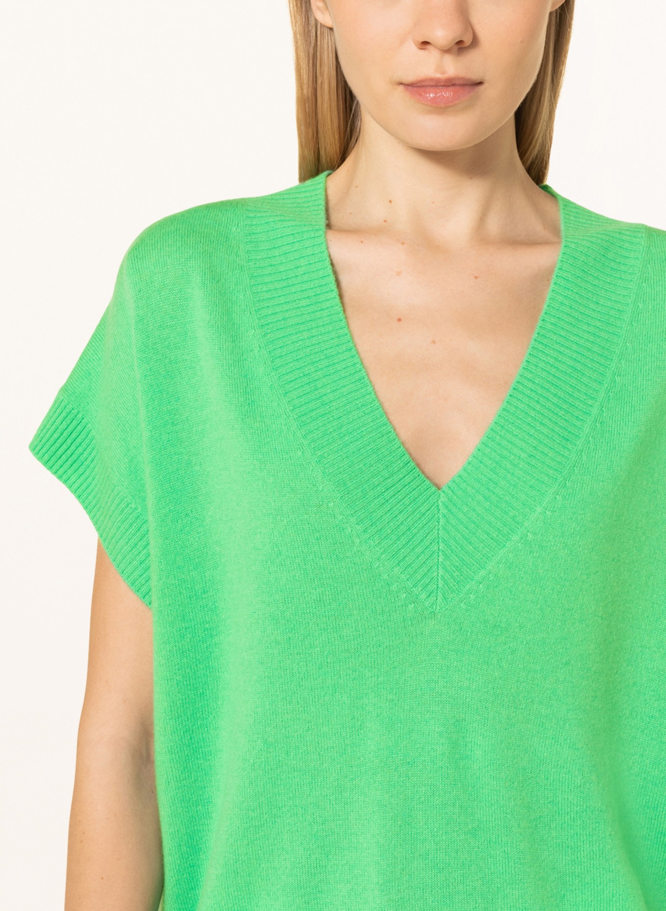 ALLUDE Sweater vest with cashmere, Color: GREEN (Image 4)
