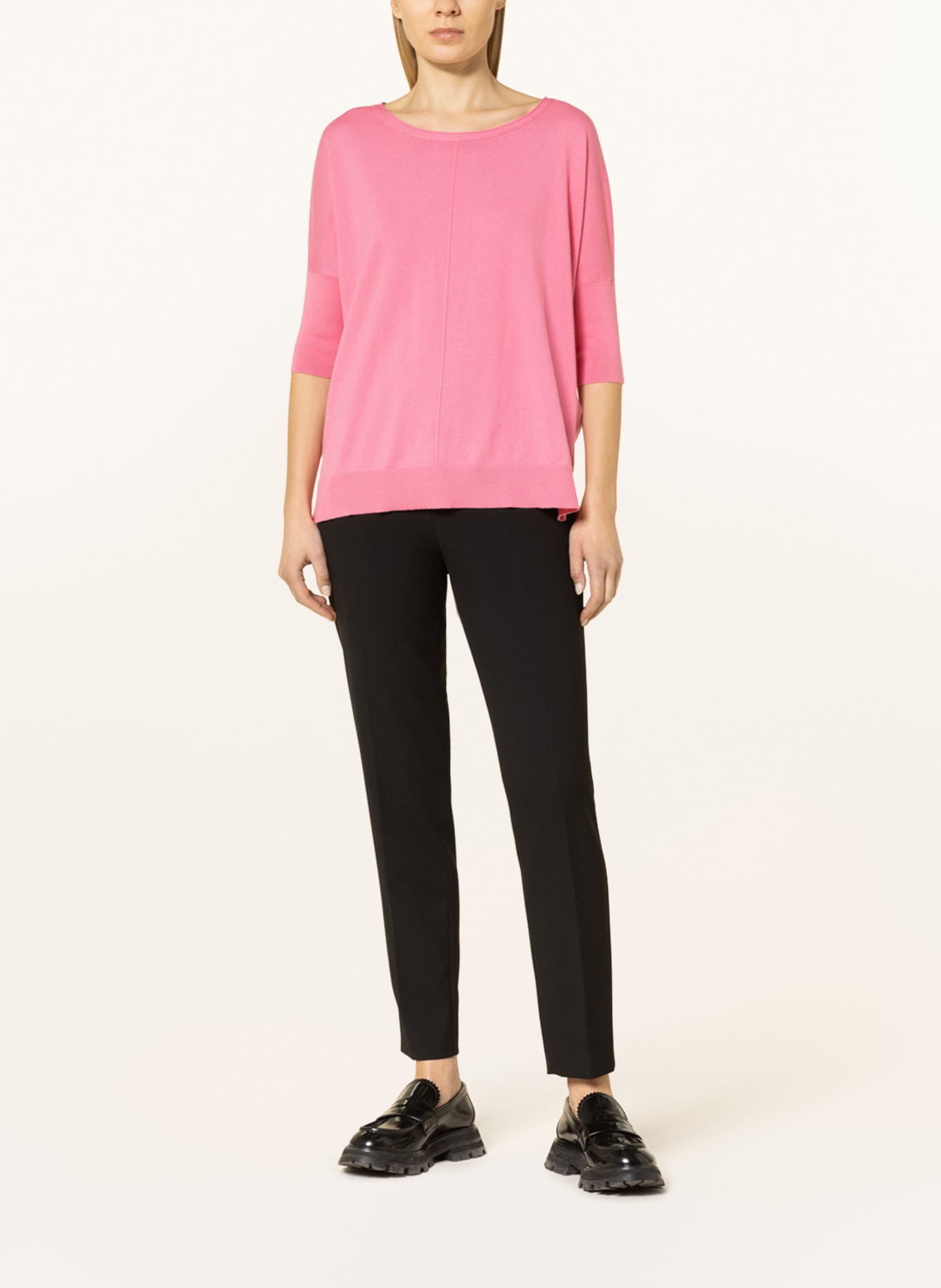 ALLUDE Sweater with 3/4 sleeves, Color: PINK (Image 2)