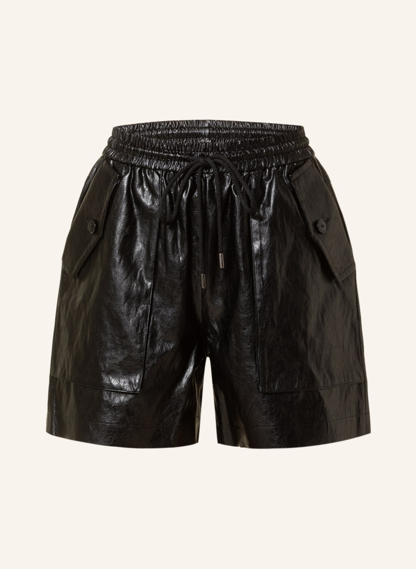 Lala Berlin Shorts PRANI in leather look, Color: BLACK (Image 1)