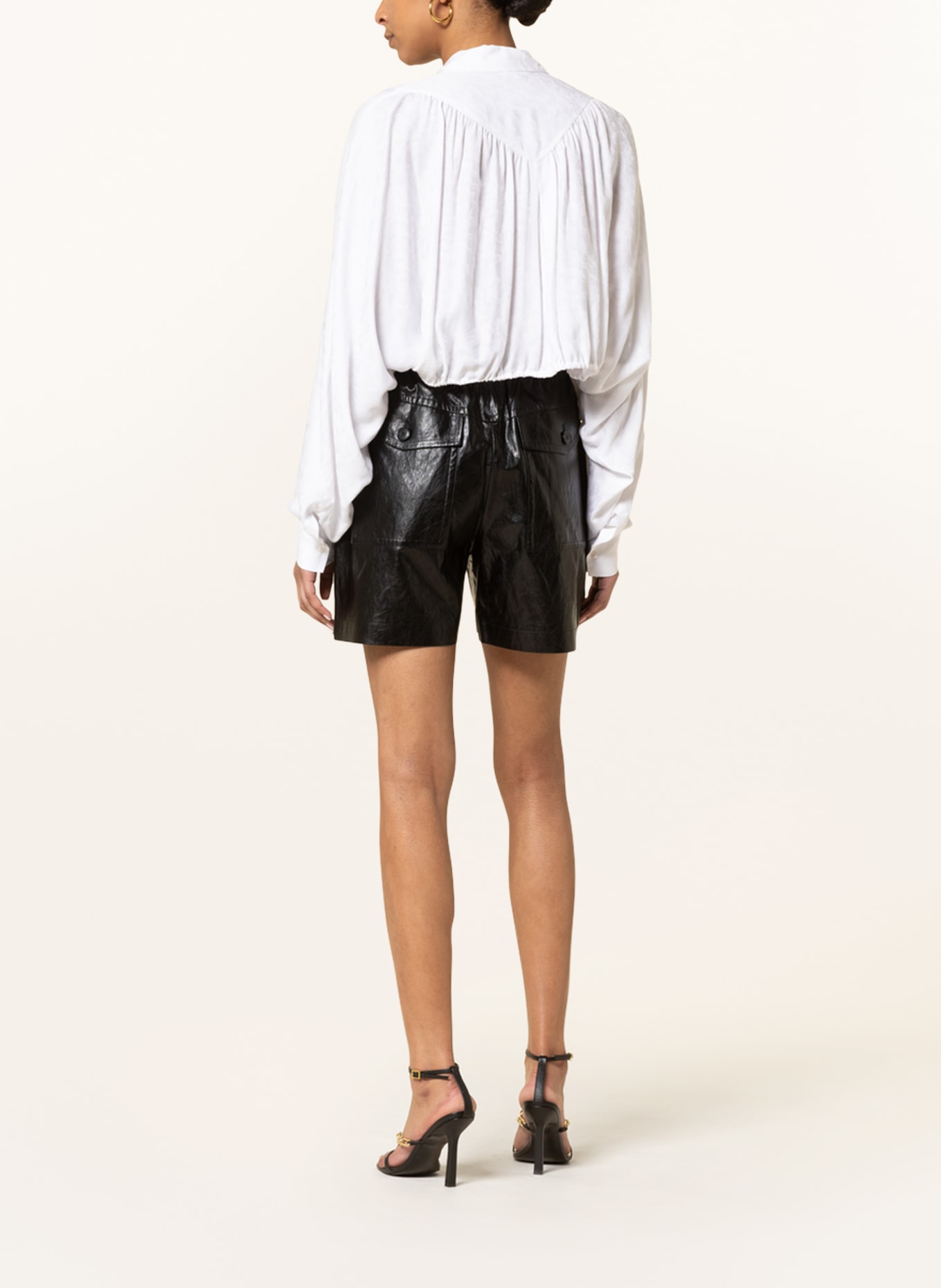 Lala Berlin Shorts PRANI in leather look, Color: BLACK (Image 3)