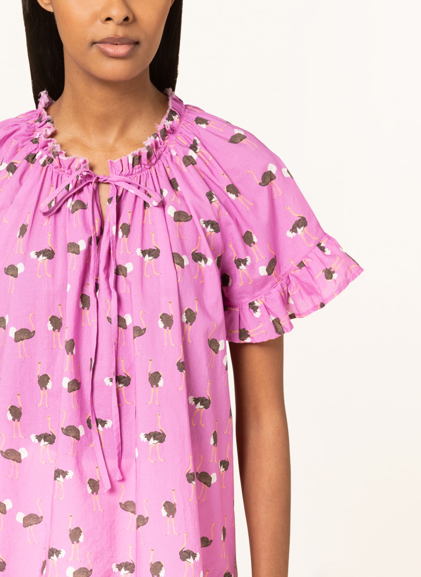 ROBERT FRIEDMAN Shirt blouse BEA, Color: PINK/ DARK GRAY/ SALMON (Image 4)