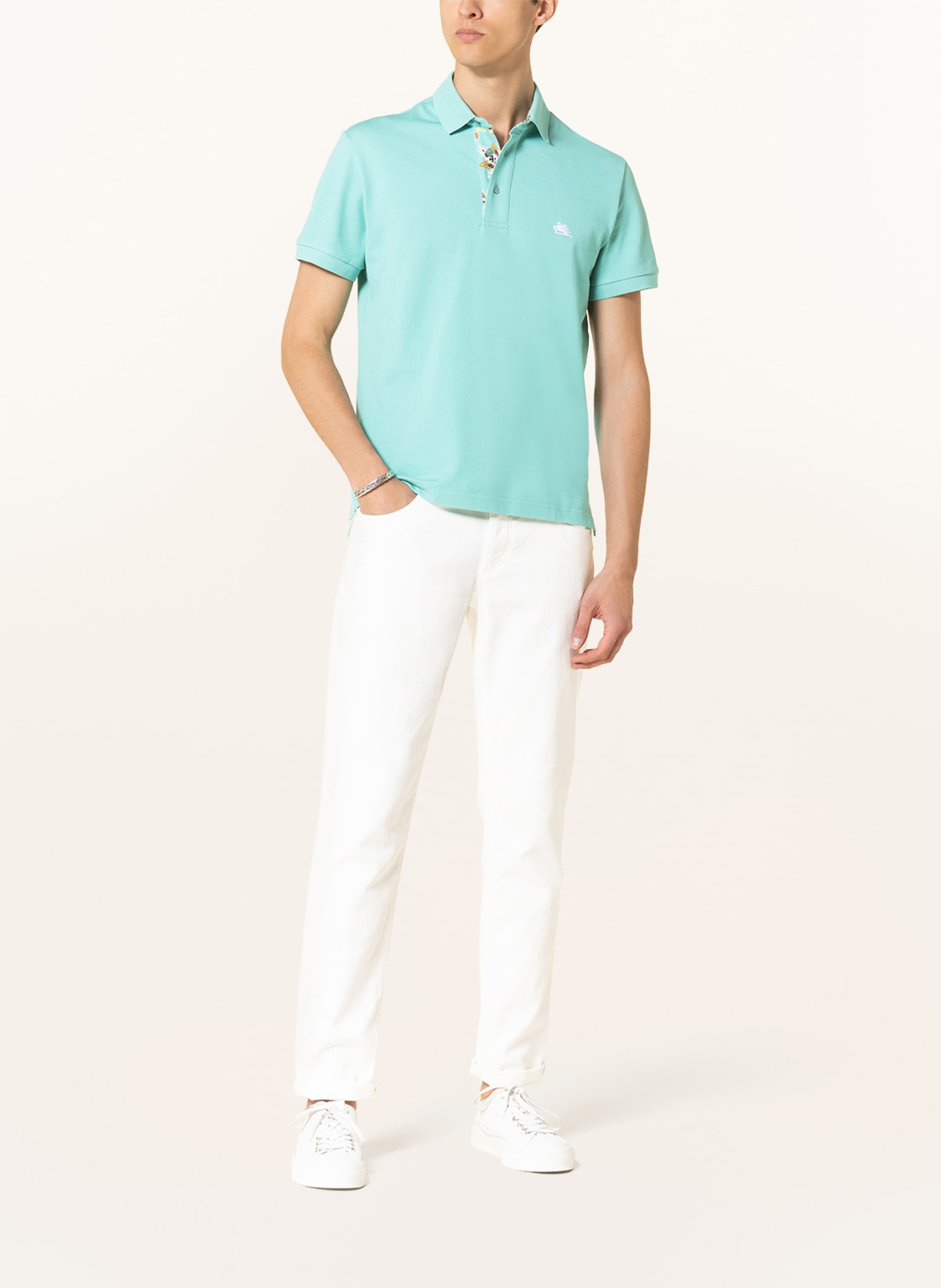 ETRO Piqué polo shirt , Color: MINT (Image 2)