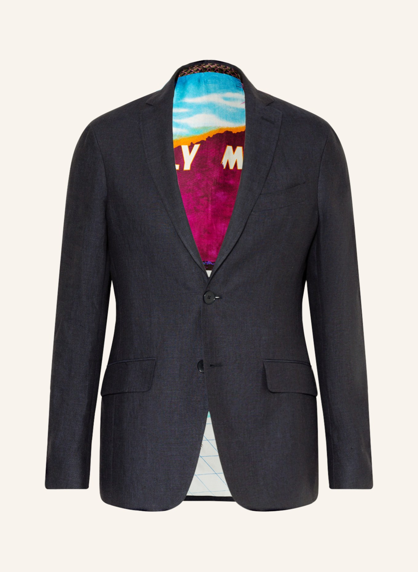 ETRO Linen jacket extra slim fit, Color: DARK BLUE (Image 1)