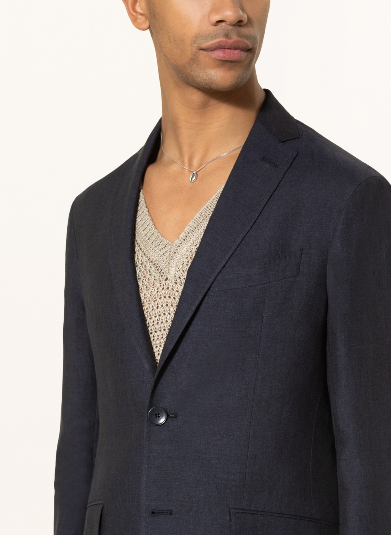 ETRO Linen jacket extra slim fit, Color: DARK BLUE (Image 5)