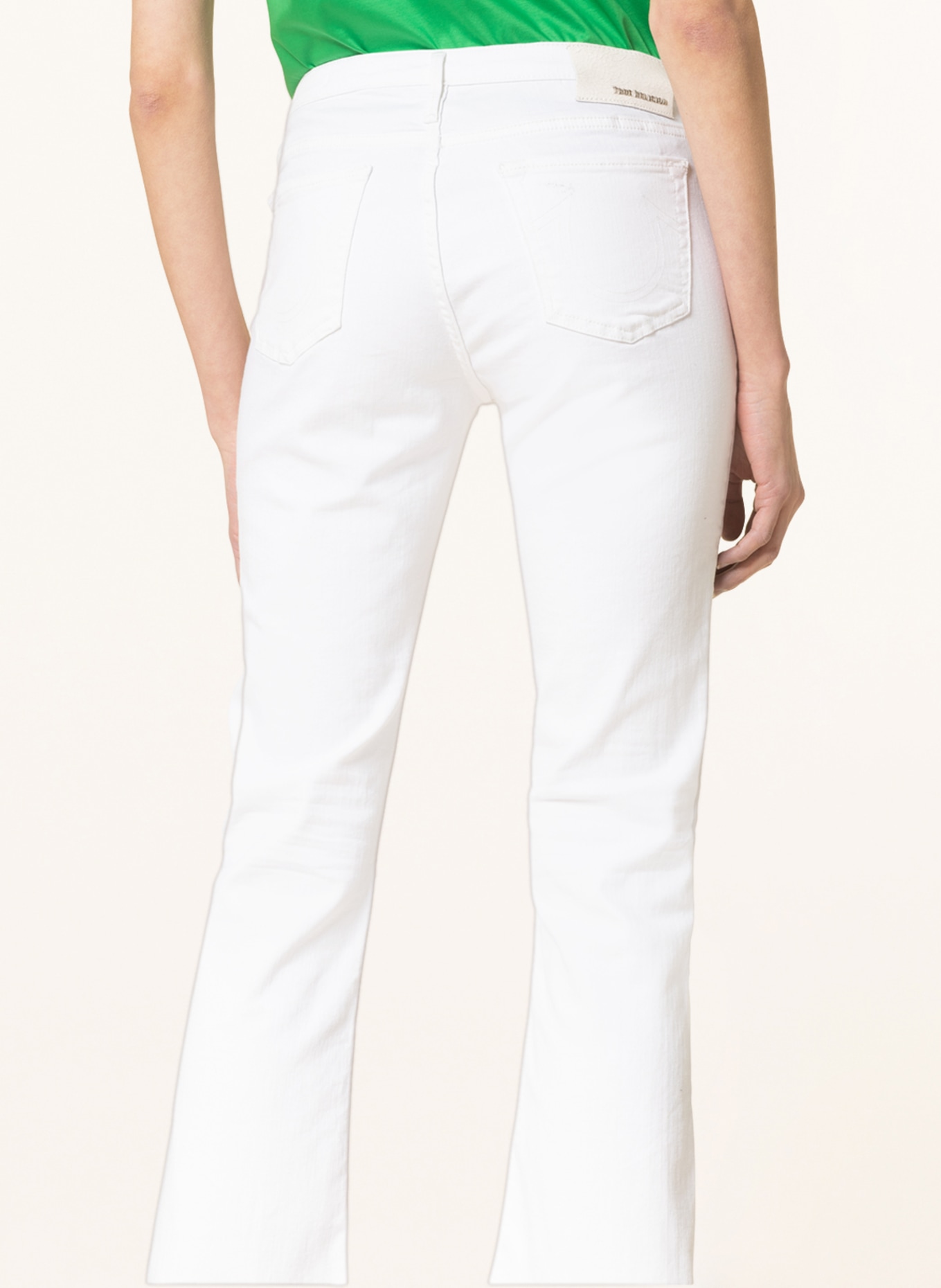 TRUE RELIGION 7/8-Jeans mit Fransen, Farbe: 1700 WHITE (Bild 5)