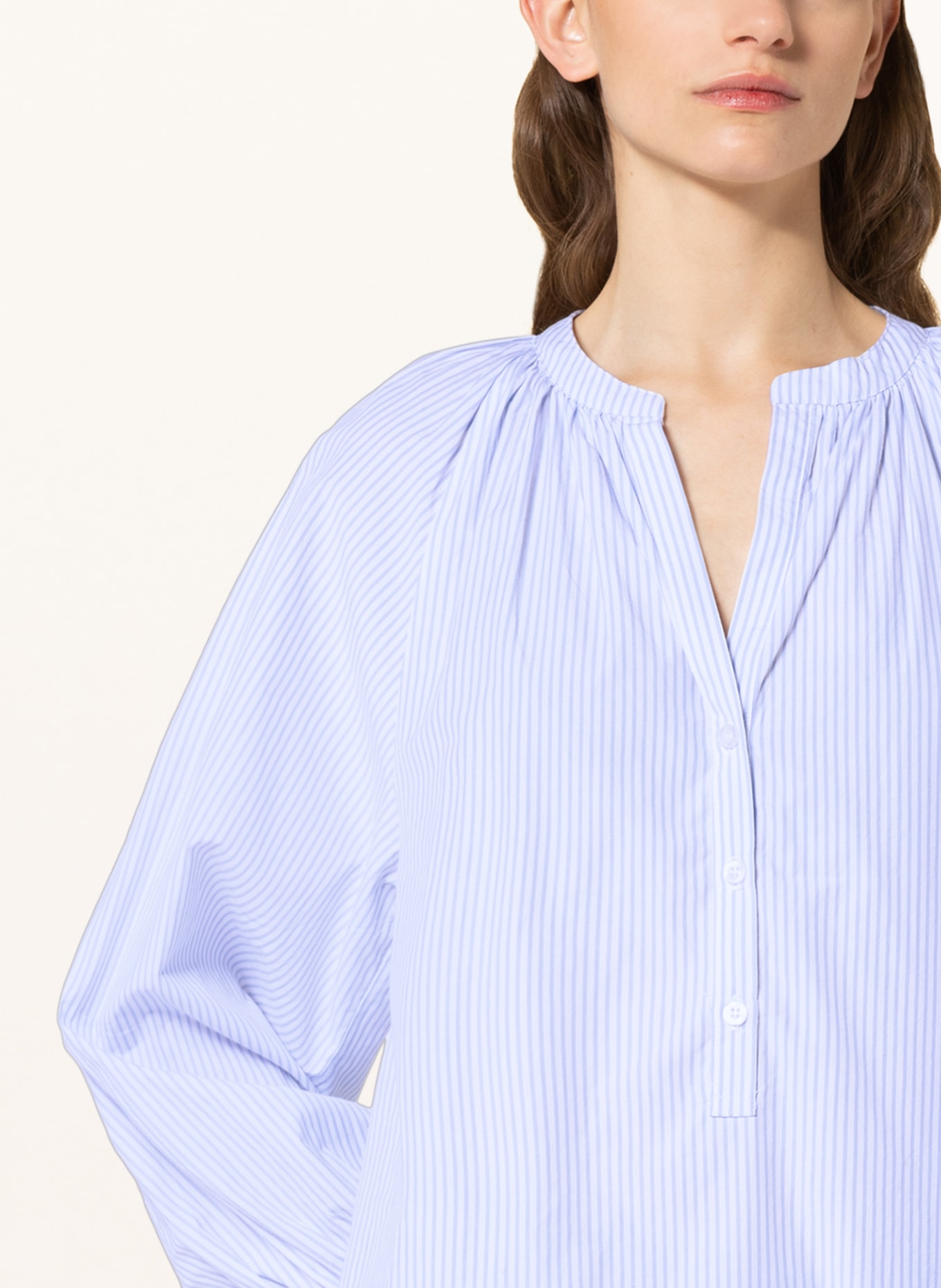 TRUE RELIGION Shirt blouse, Color: LIGHT BLUE/ WHITE (Image 4)