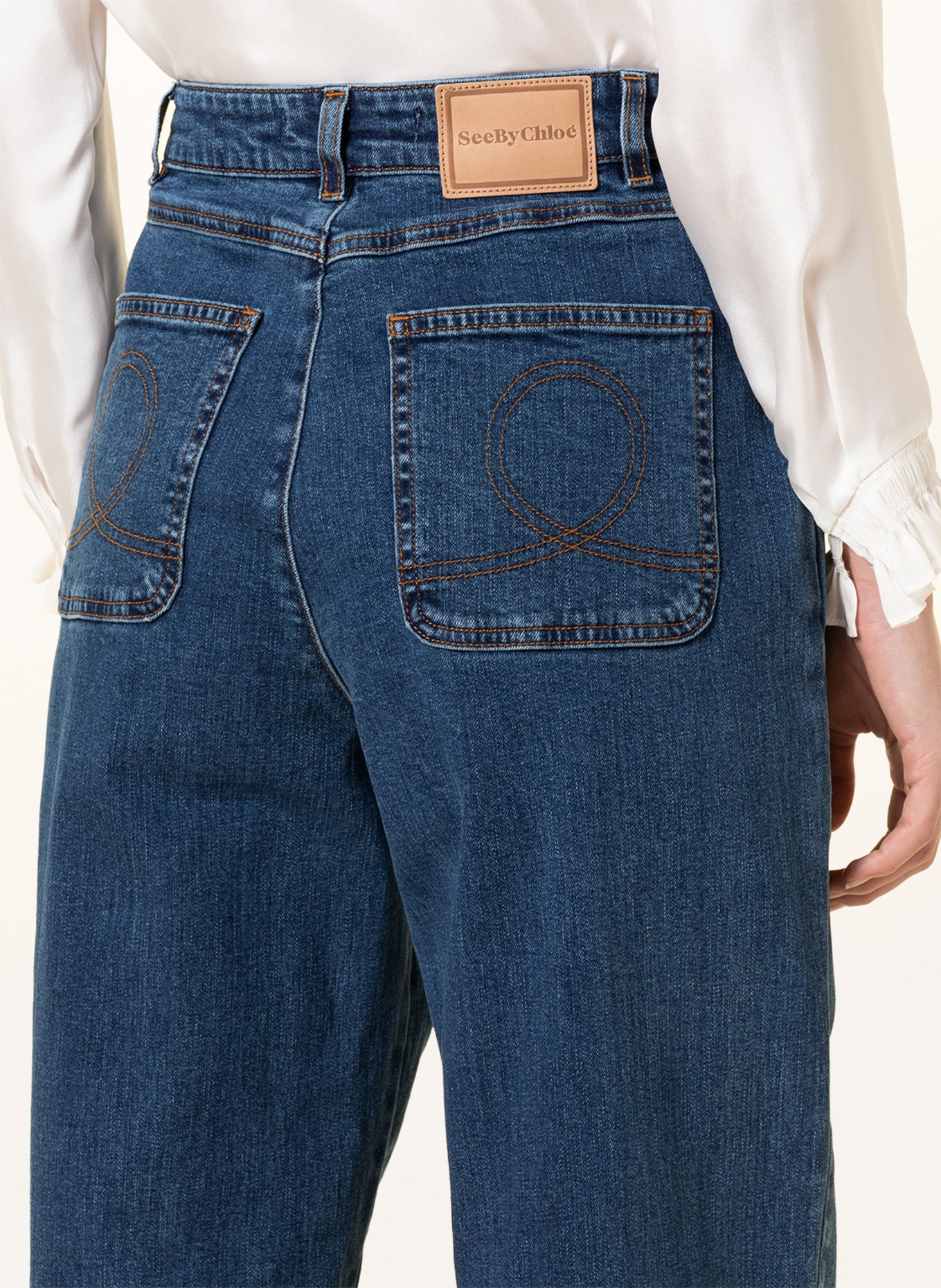 SEE BY CHLOÉ Straight Jeans, Farbe: 477 Deep Denim (Bild 5)
