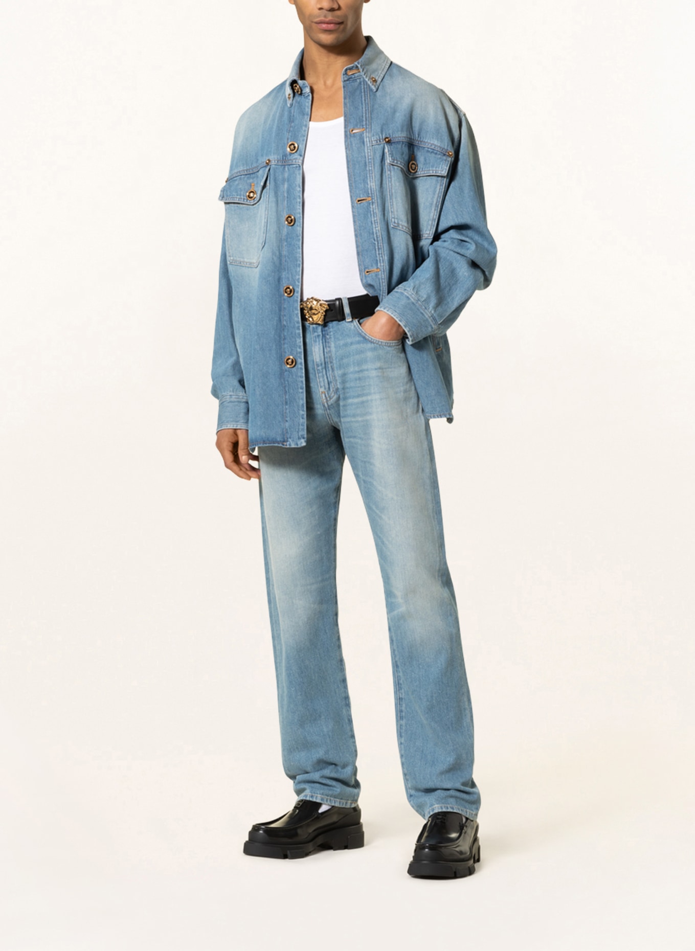 VERSACE Jeans Regular Fit, Farbe: 1D500 BLU LAVATO (Bild 2)