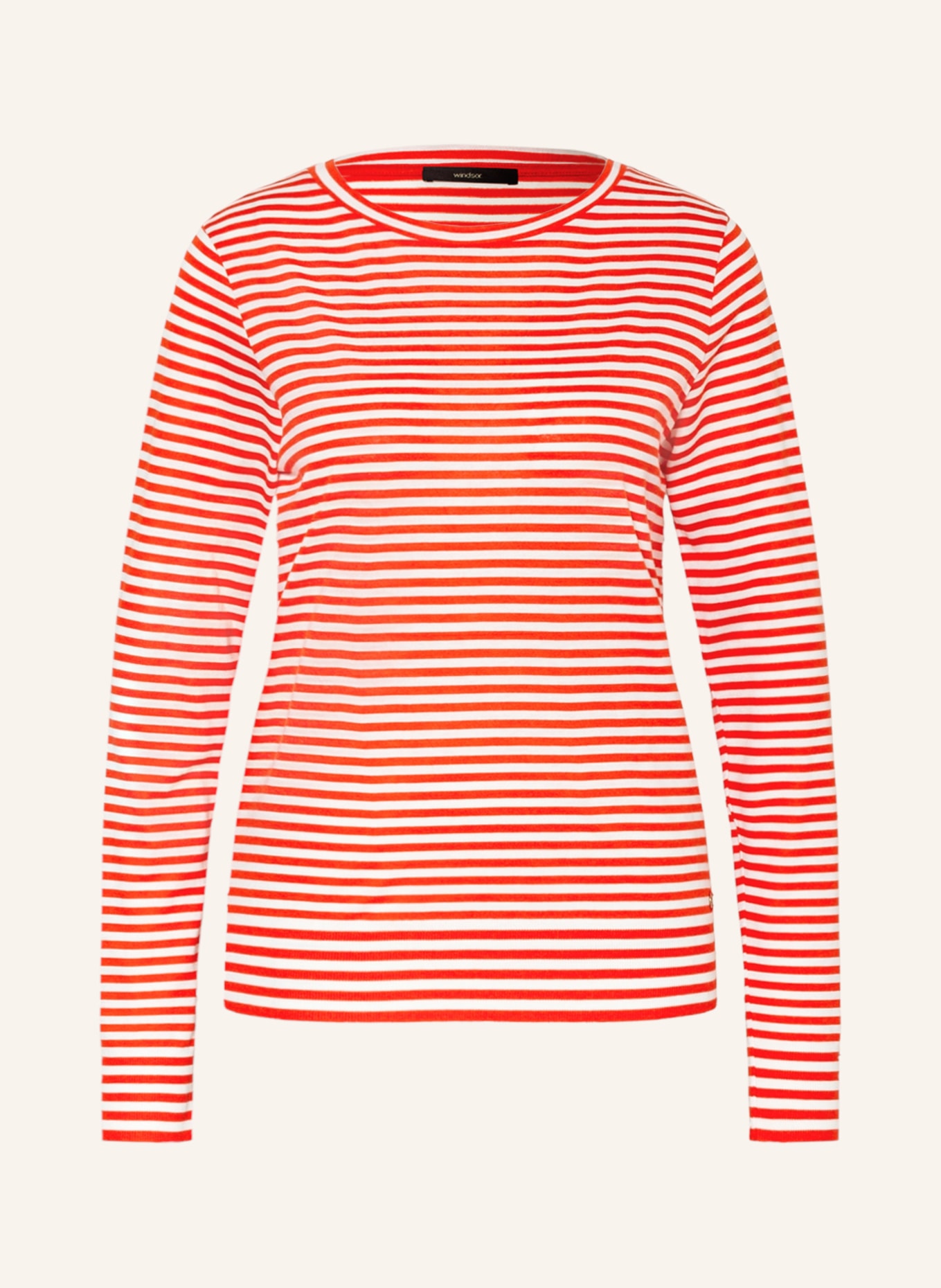 windsor. Tričko s dlouhým rukávem, Barva: BÍLÁ/ ČERVENÁ (Obrázek 1)