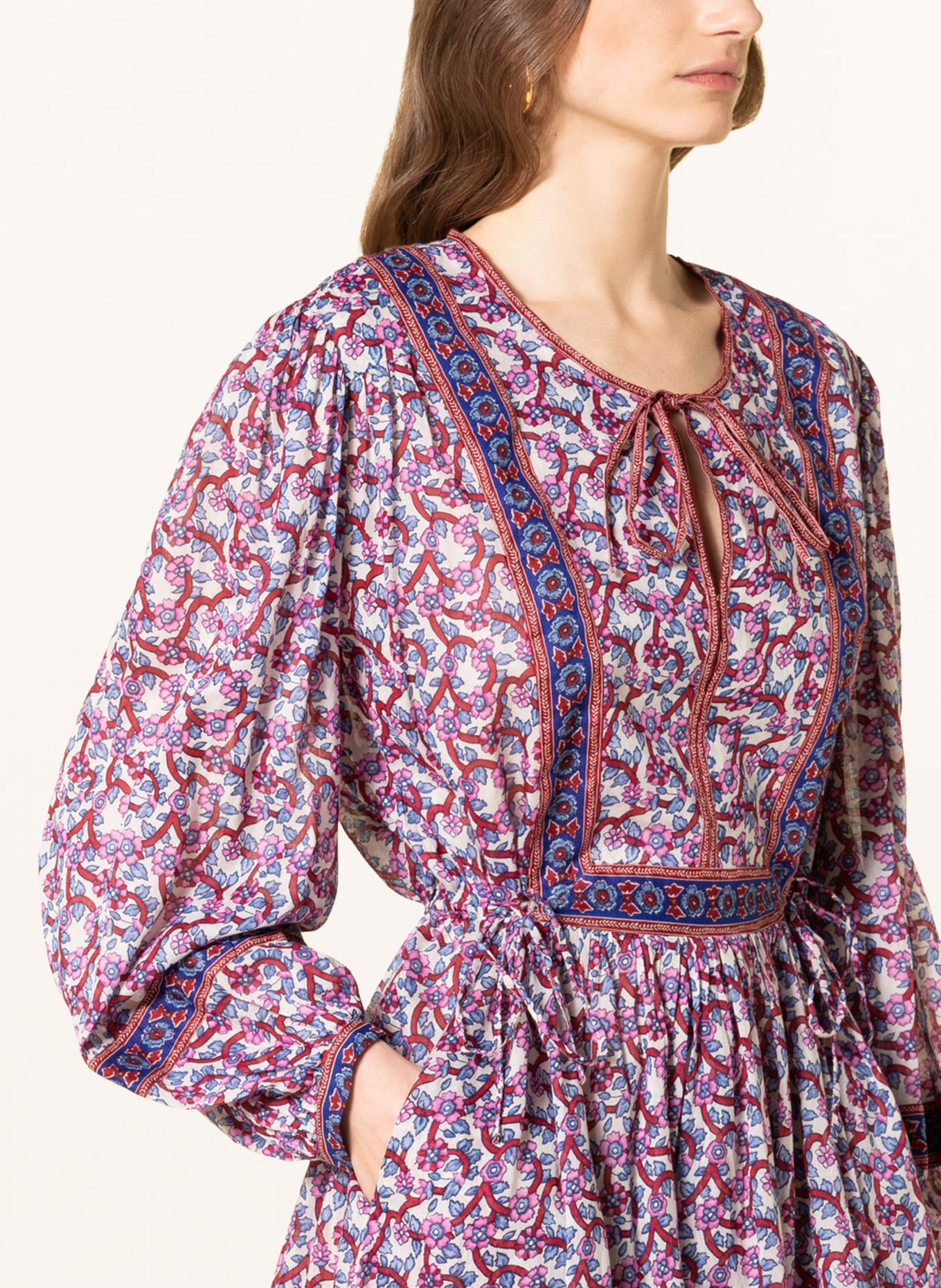 MARANT ÉTOILE Kleid GILINESIA, Farbe: HELLBLAU/ PINK/ DUNKELROT (Bild 4)