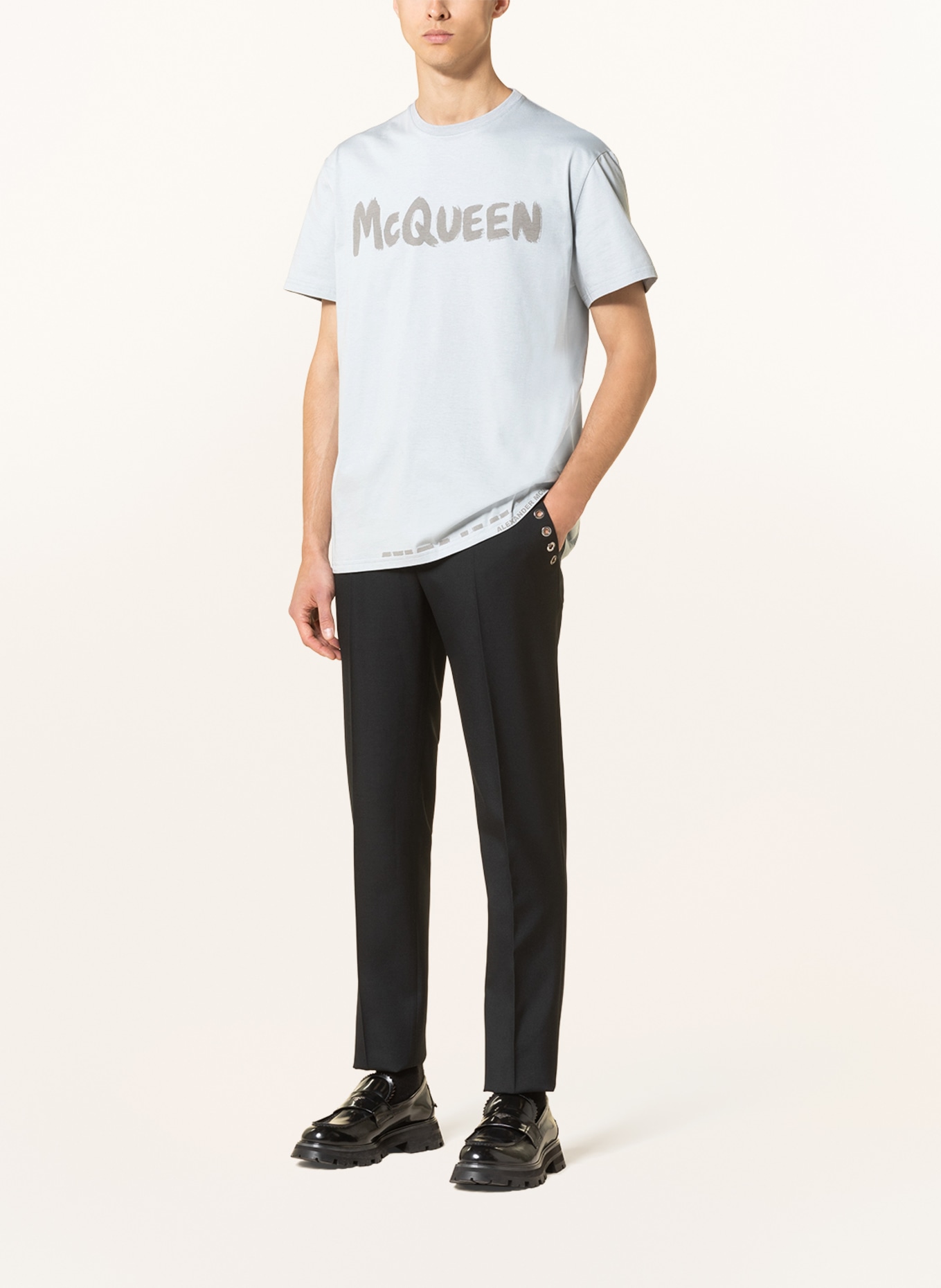 Alexander McQUEEN T-Shirt, Farbe: BLAUGRAU (Bild 2)