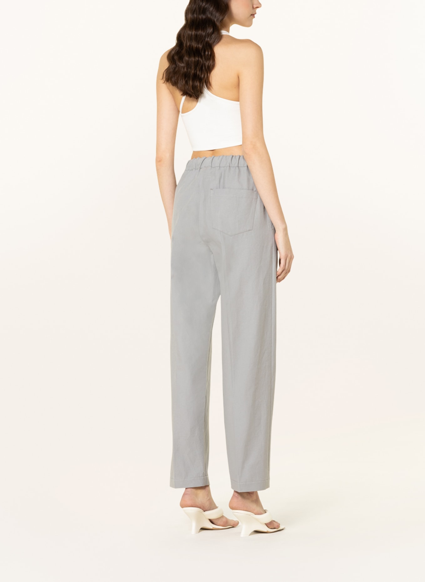 MM6 Maison Margiela Pants in jogger style, Color: LIGHT GRAY (Image 3)