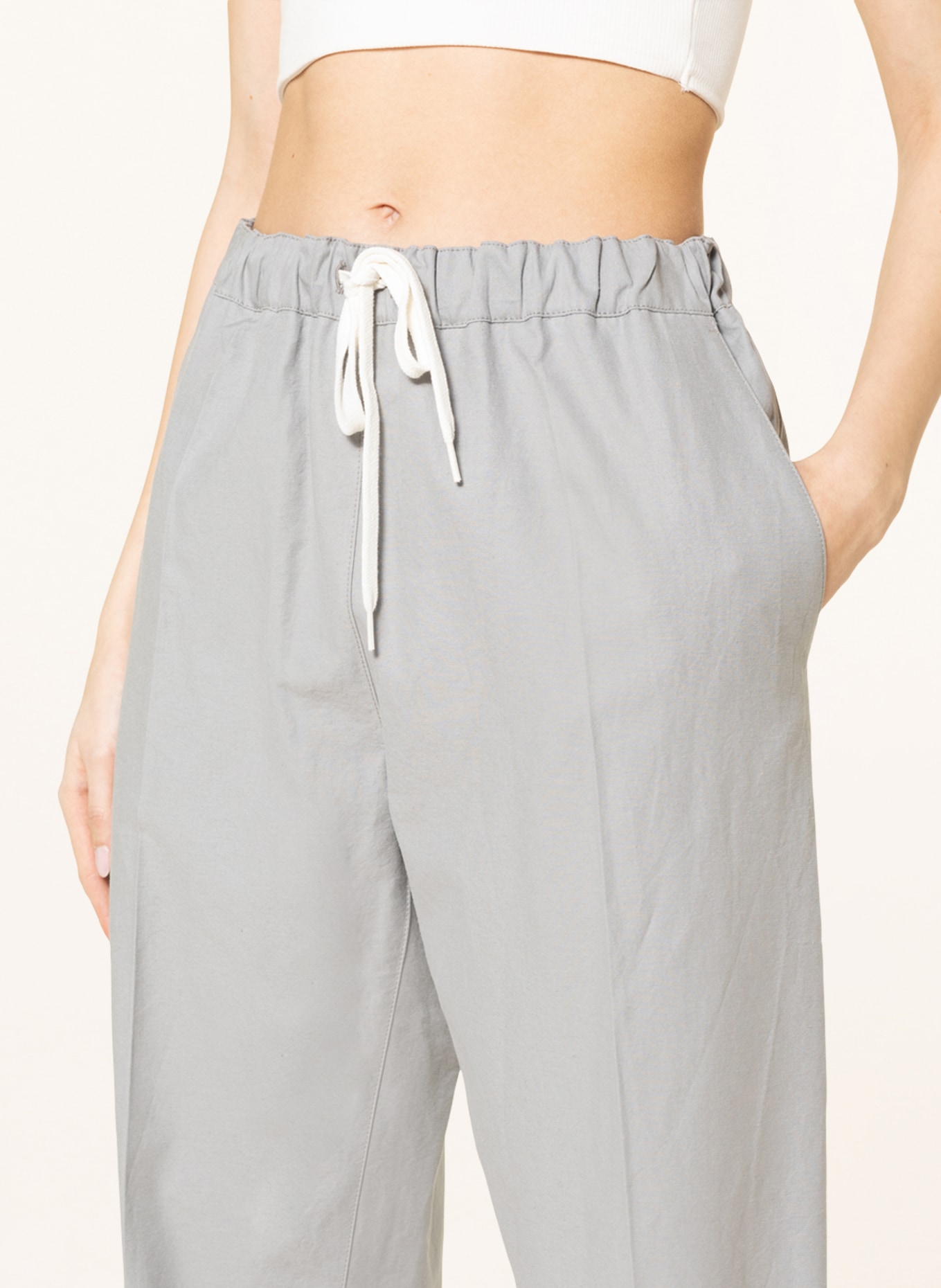 MM6 Maison Margiela Pants in jogger style, Color: LIGHT GRAY (Image 5)