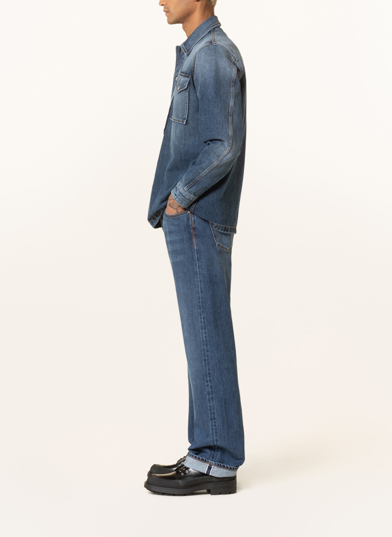 Alexander McQUEEN Jeans straight fit, Color: 4001 BLUE WASHED (Image 4)