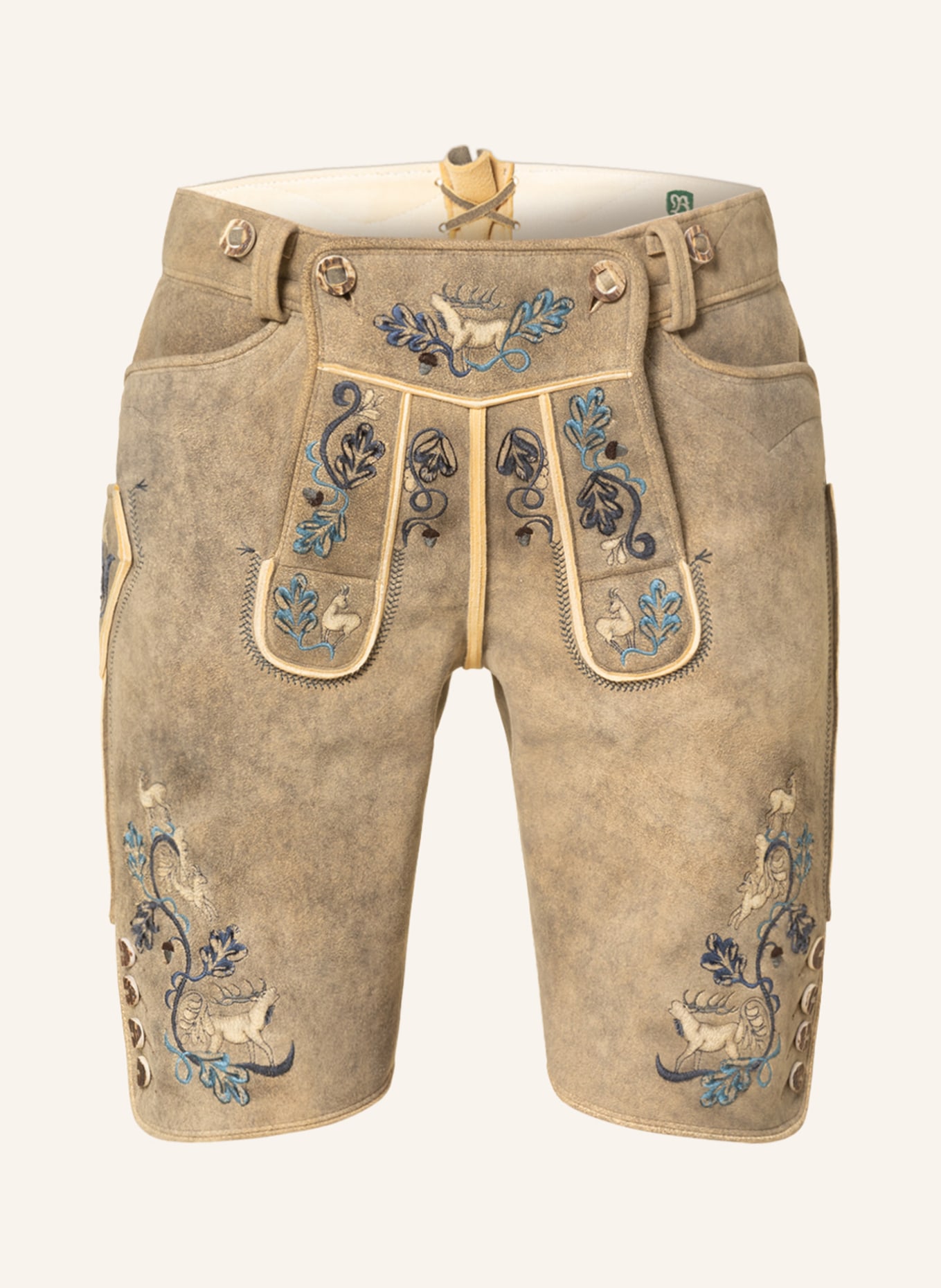 BECKERT Kožené krojové kalhoty HOCHKÖNIG, Barva: SVĚTLE HNĚDÁ/ TMAVĚ MODRÁ (Obrázek 1)