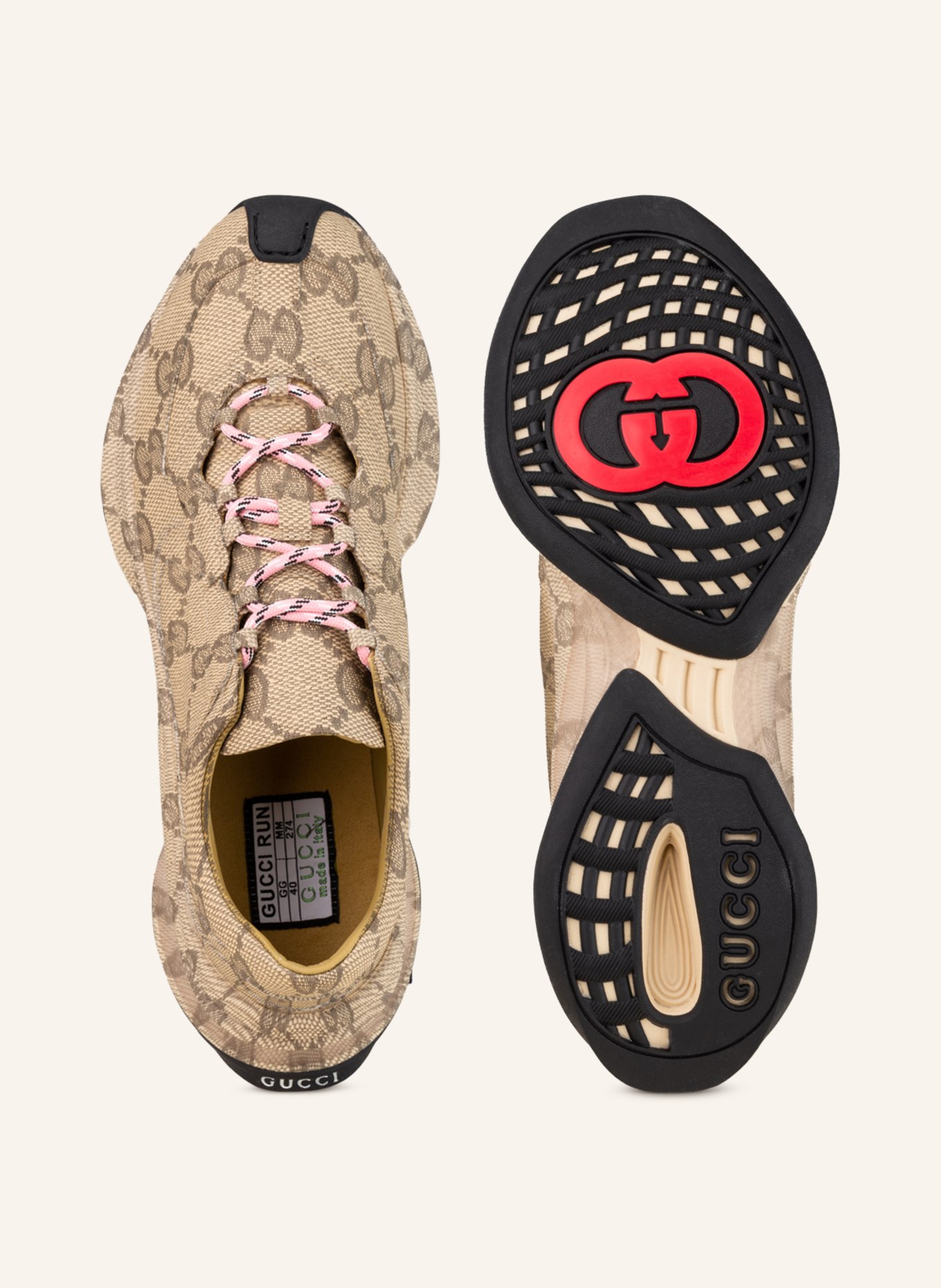 GUCCI Sneakers RUN, Color: 9742 BEIGE EBONY (Image 5)