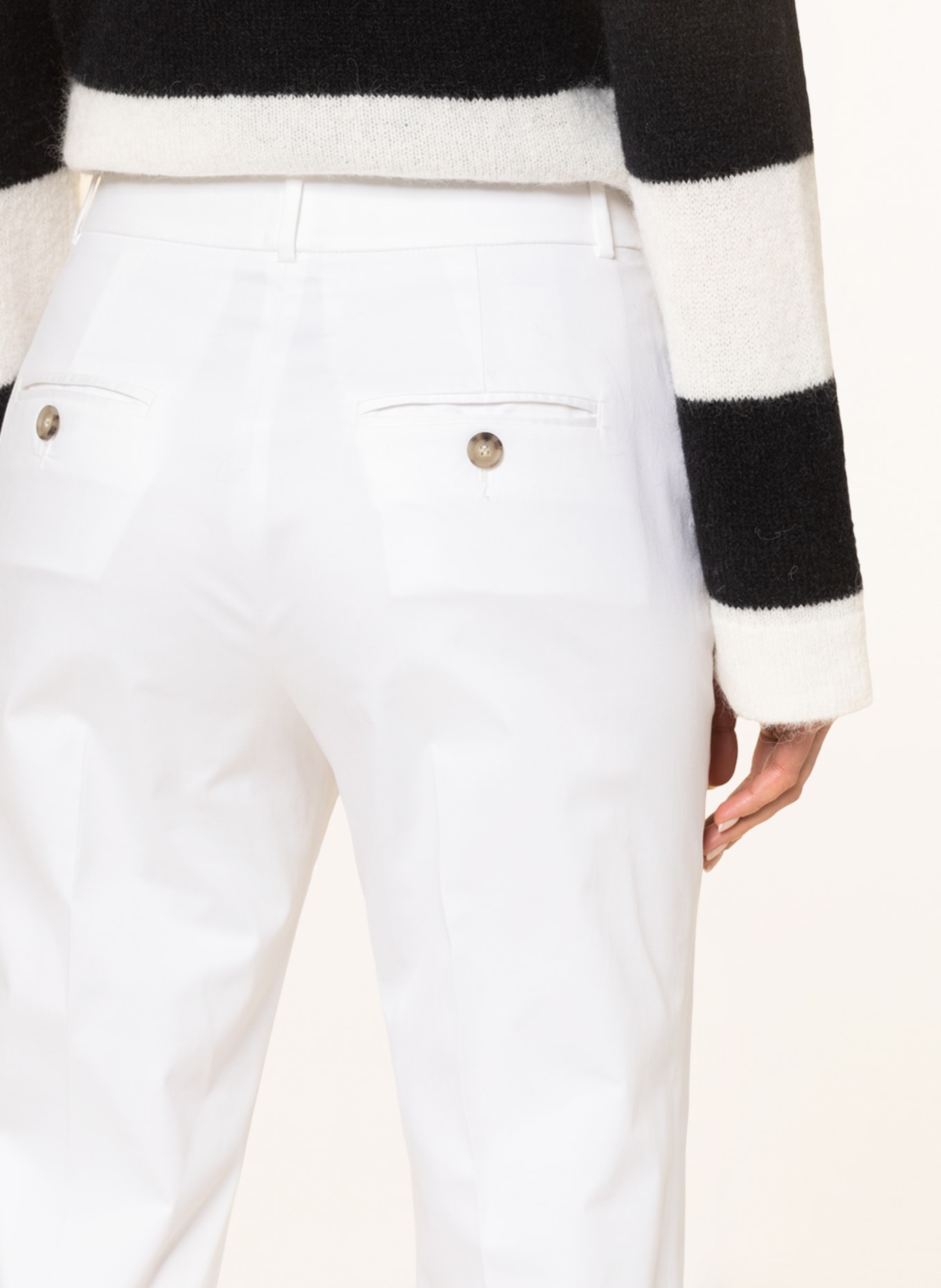 PESERICO EASY 7/8 pants, Color: WHITE (Image 5)