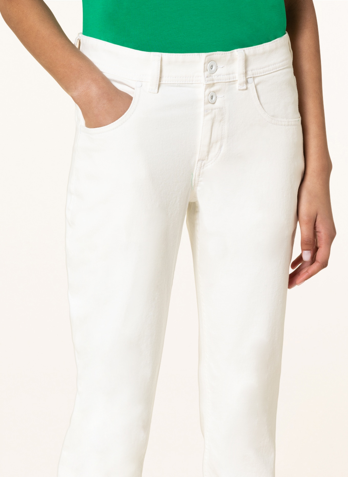 Marc O'Polo Boyfriend Jeans, Farbe: 006 Clean white garment dye wash (Bild 5)