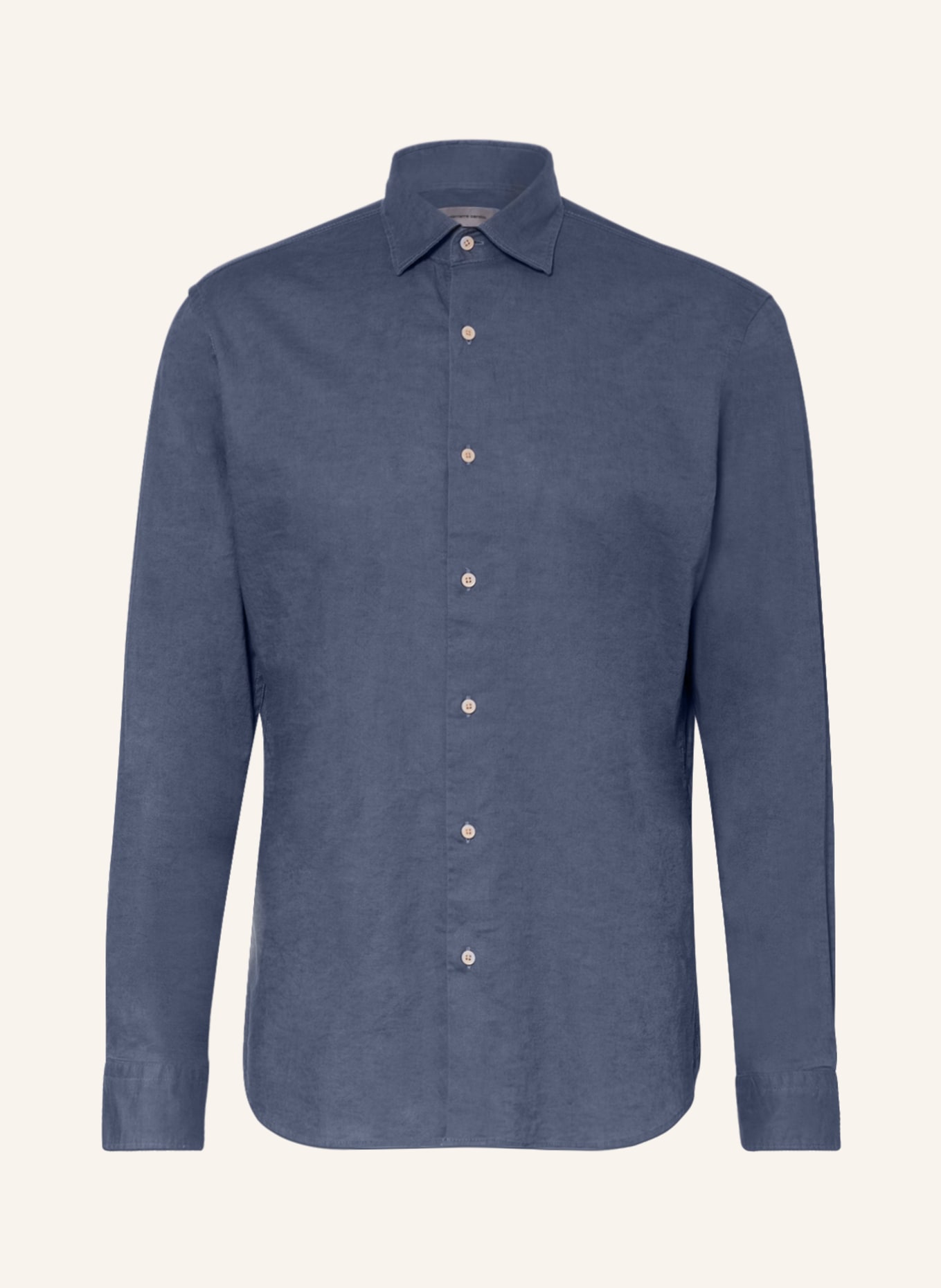 pierre cardin Shirt KERVIN modern fit with linen, Color: BLUE (Image 1)
