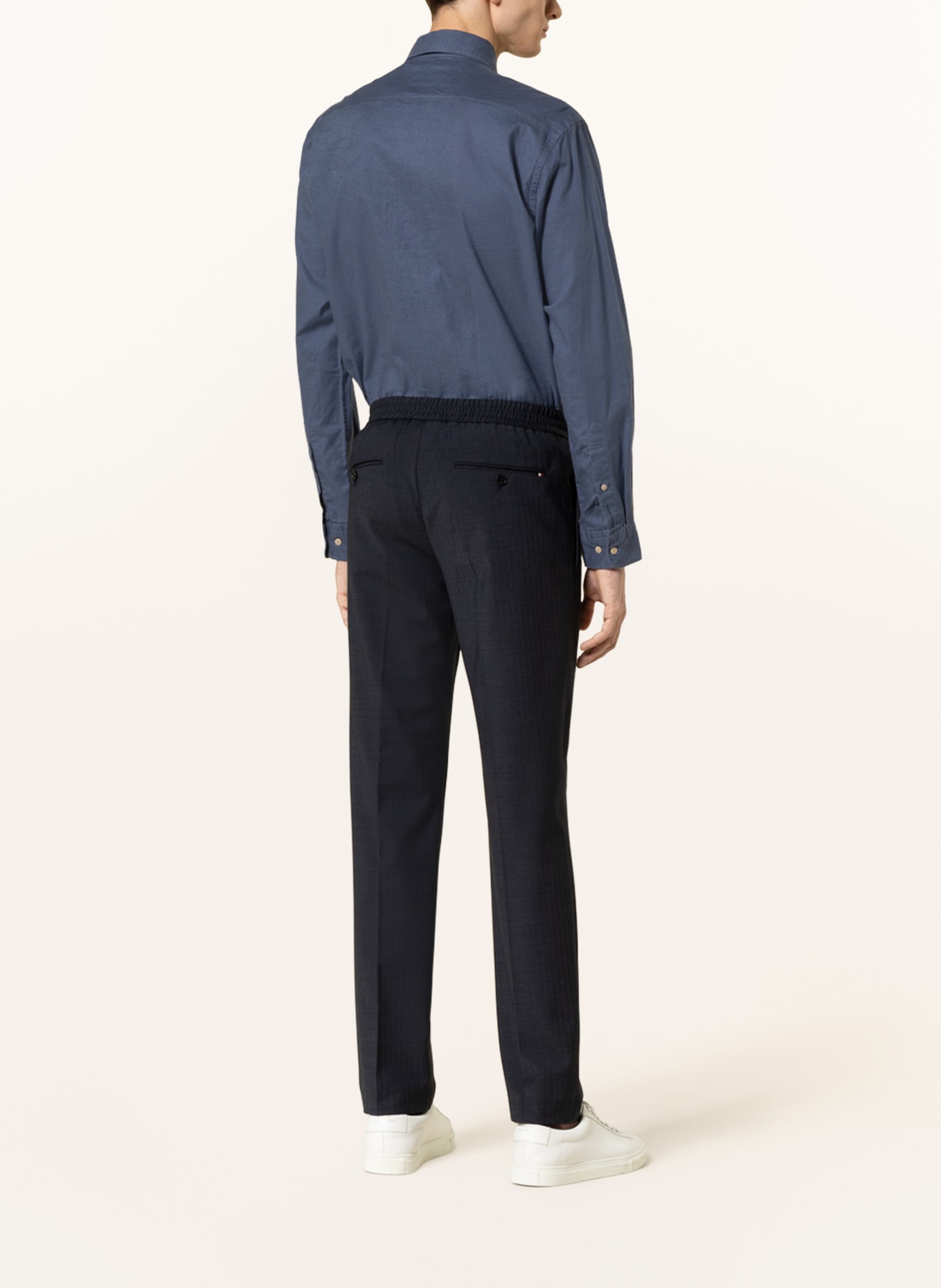 pierre cardin Shirt KERVIN modern fit with linen, Color: BLUE (Image 3)