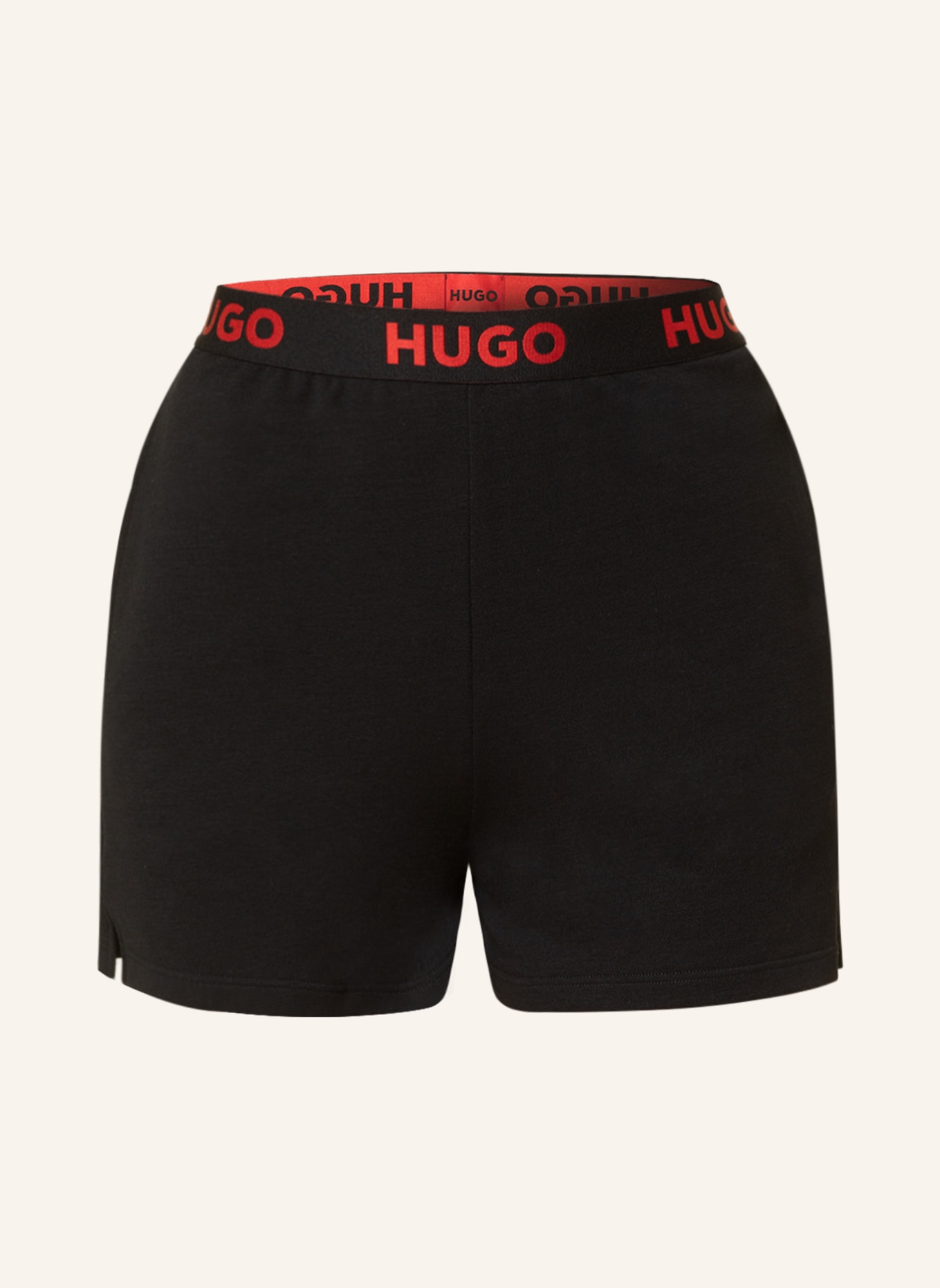 HUGO Lounge shorts SPORTY LOGO, Color: BLACK (Image 1)