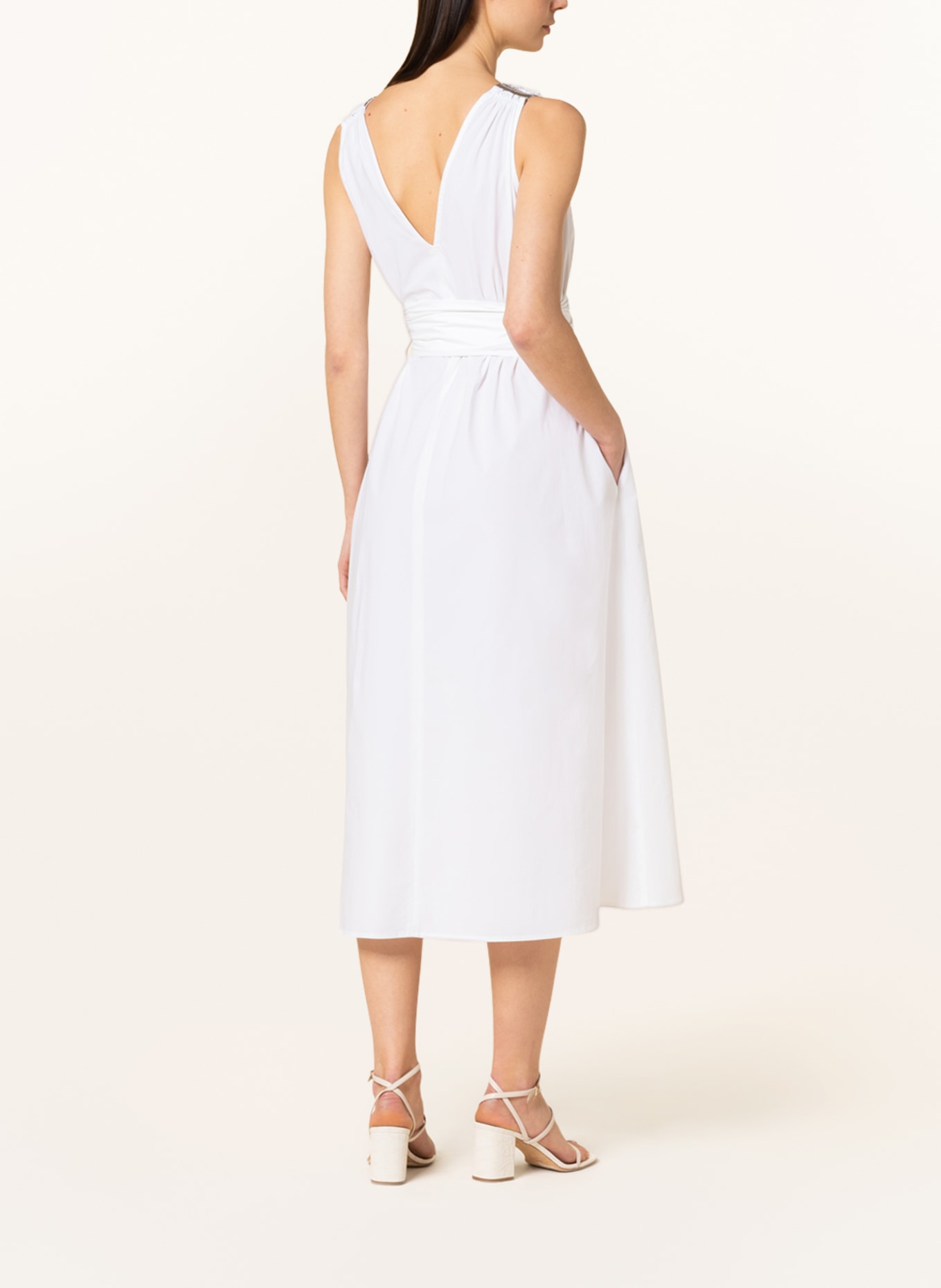 ANTONELLI firenze Dress with glitter thread, Color: WHITE (Image 3)