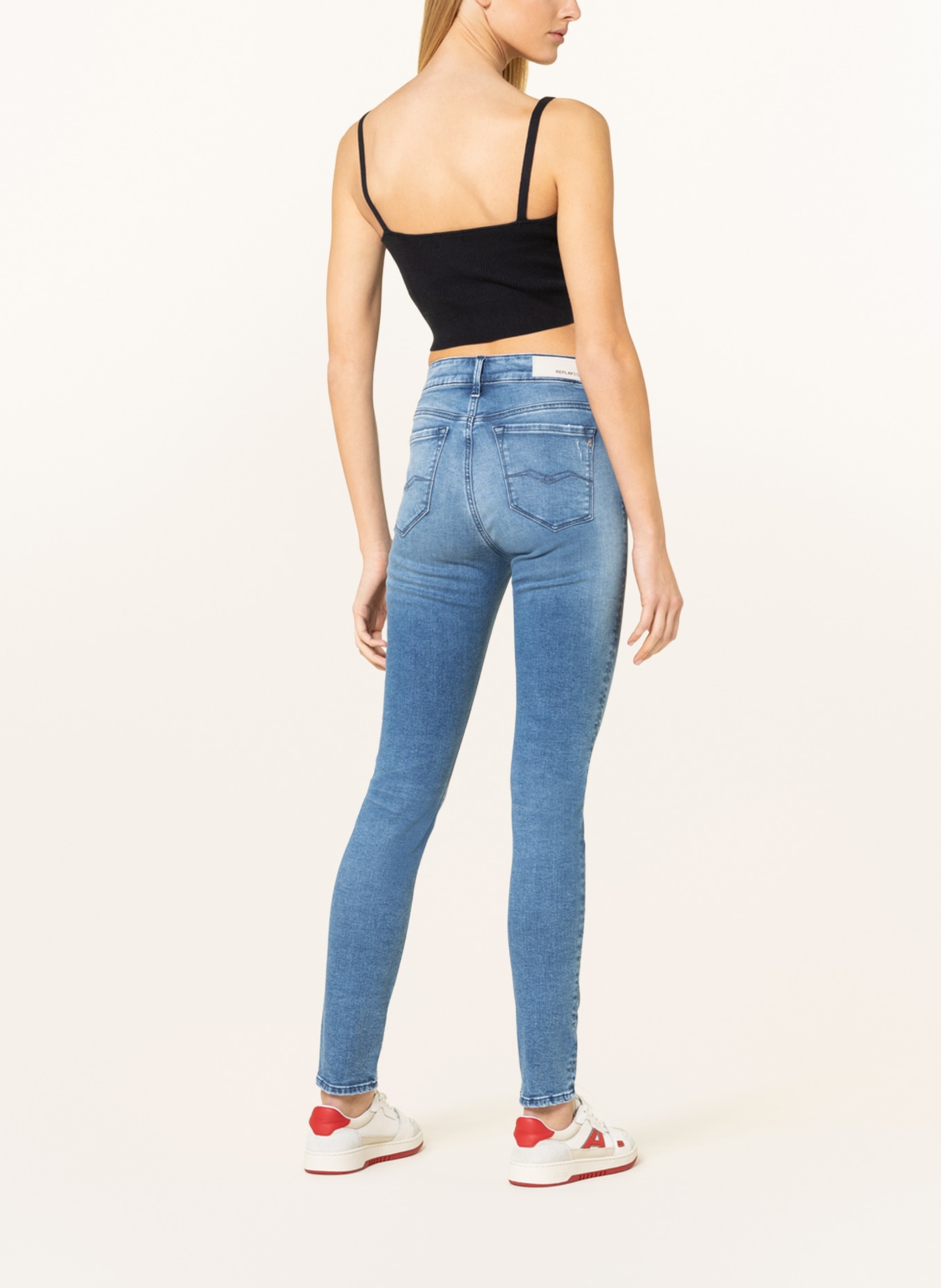 REPLAY Skinny Jeans LUZIEN, Farbe: 009 MEDIUM BLUE (Bild 4)