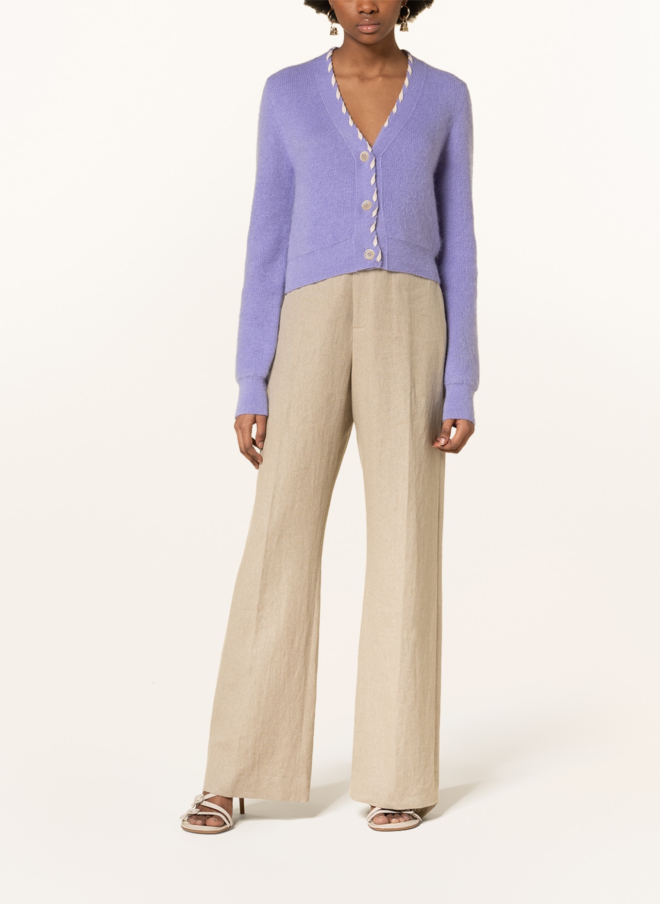JACQUEMUS Cardigan LE CARDIGAN LAZO with mohair, Color: LIGHT PURPLE (Image 2)