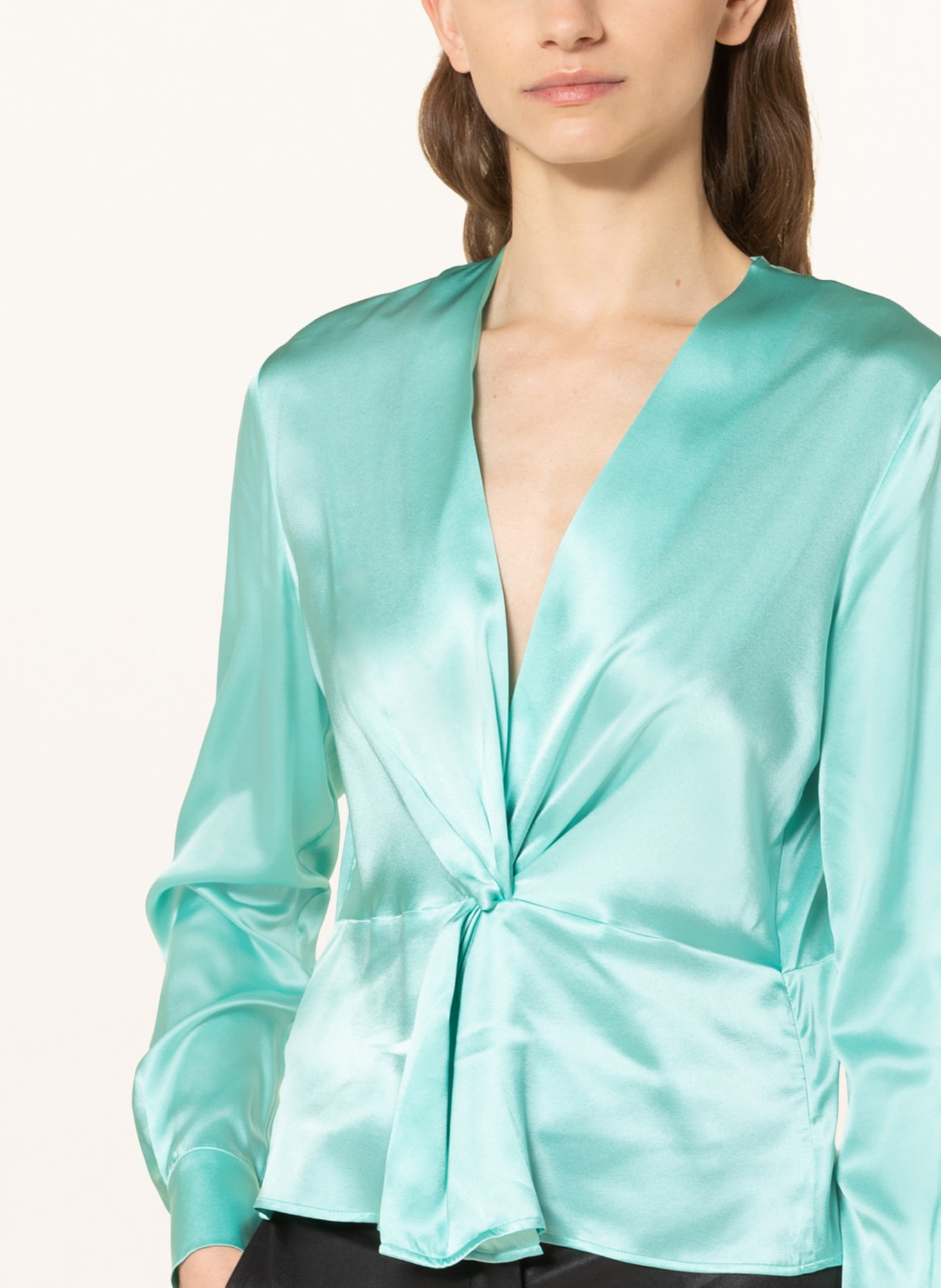 PINKO Shirt blouse BARADERO in silk, Color: MINT (Image 4)